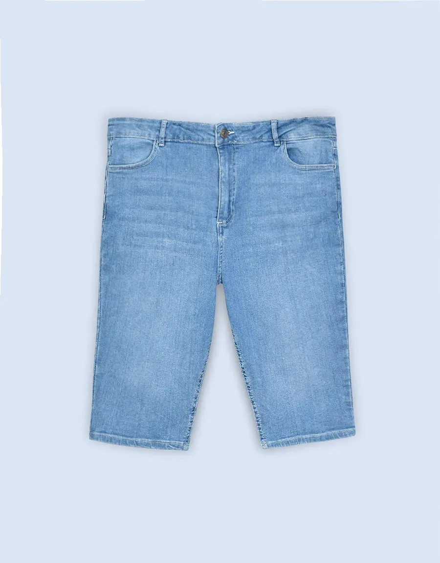 Men's Denim Jeans Shorts- Overdaye Blue