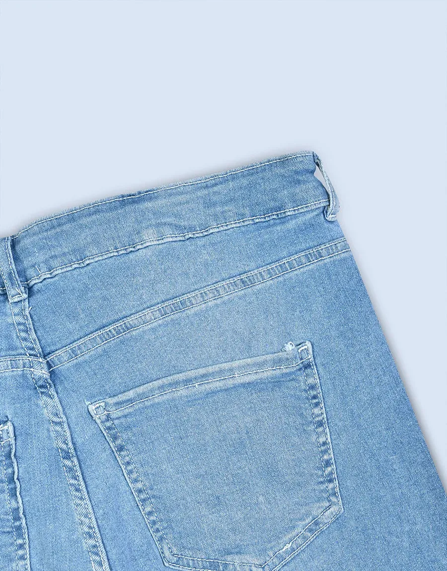 Men's Denim Jeans Shorts- Overdaye Blue