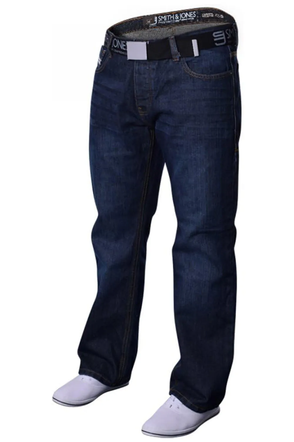 Mens Enrico Cotton Jeans with Belt