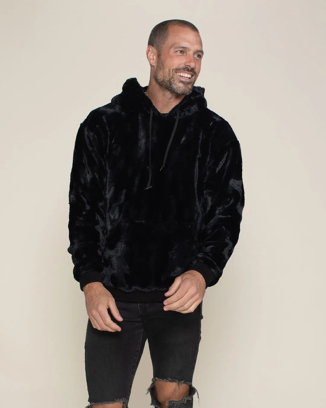 Men's Fur Hoodie | Black Panther