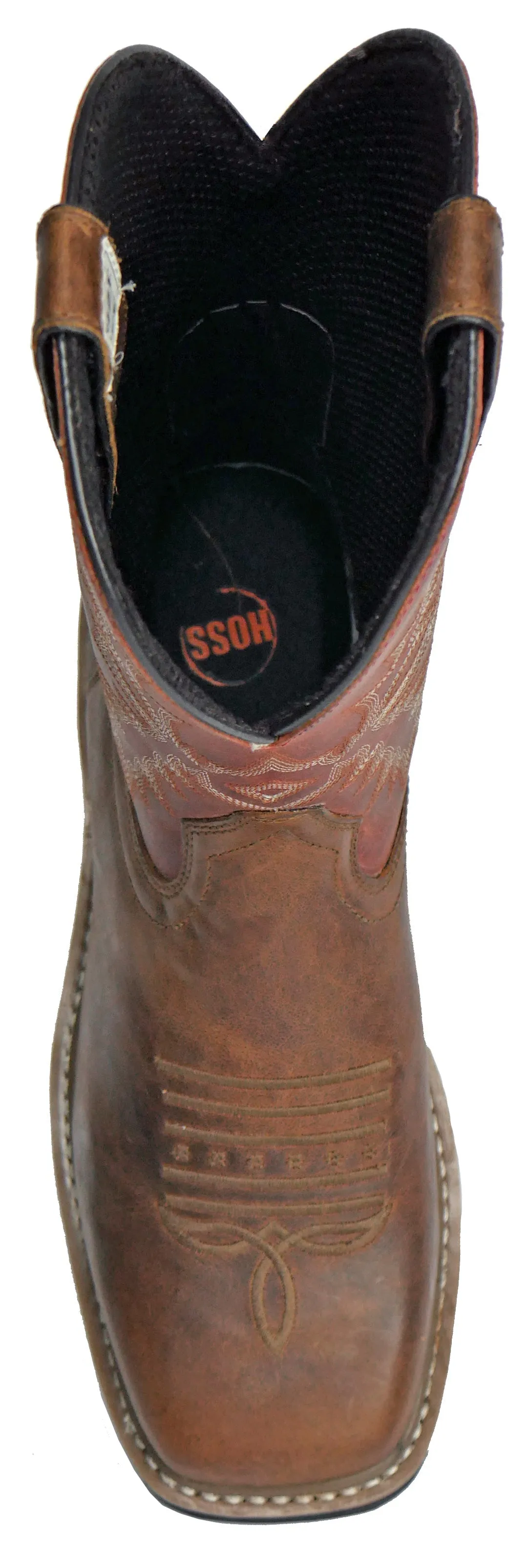 Men's Hoss Landon Cognac, EH, Pull On Western Soft Toe Boot