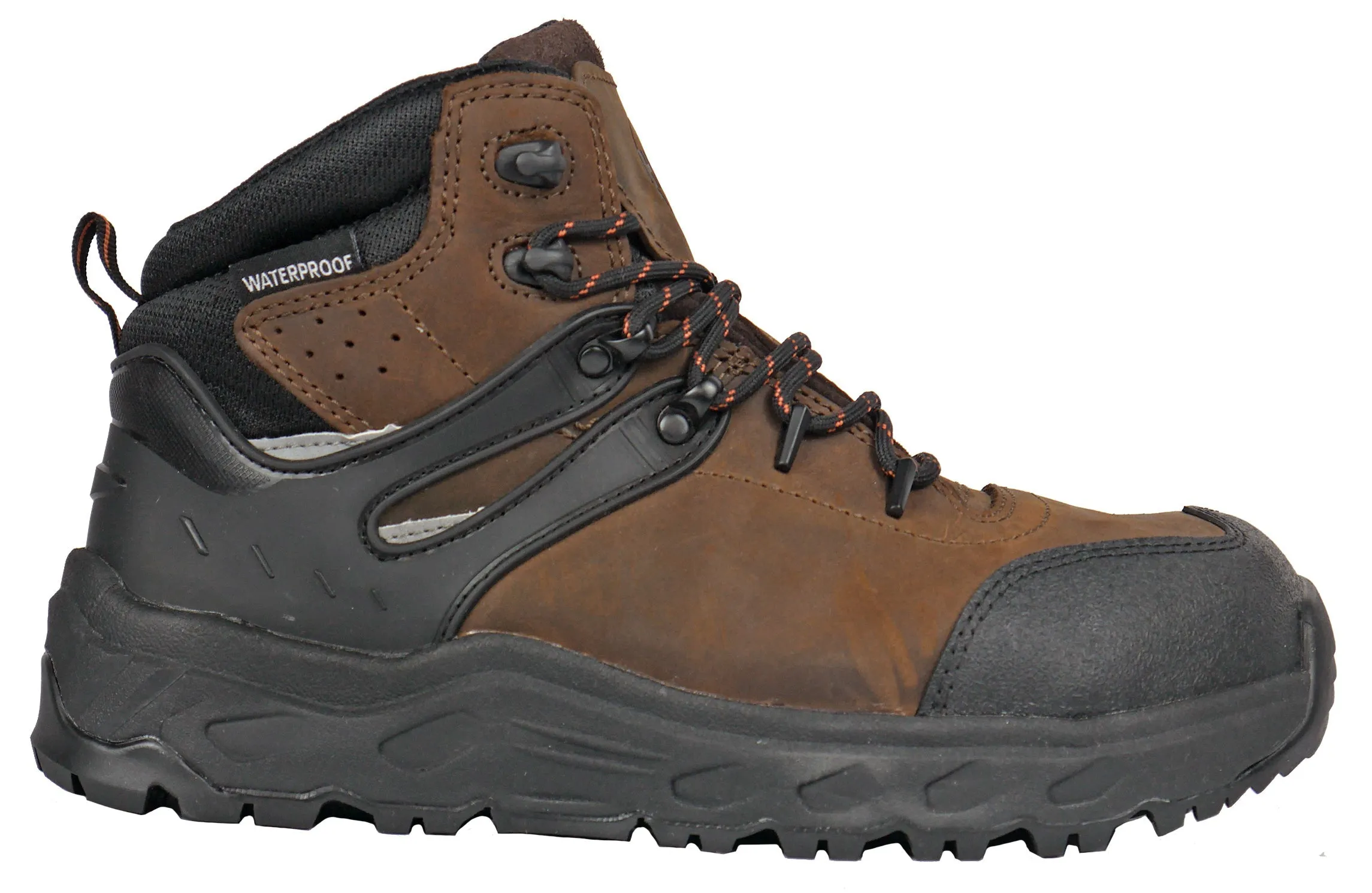 Men's Hoss Stomp Brown, EH, SR, WP, Mid Hiker Aluminum Toe Boot