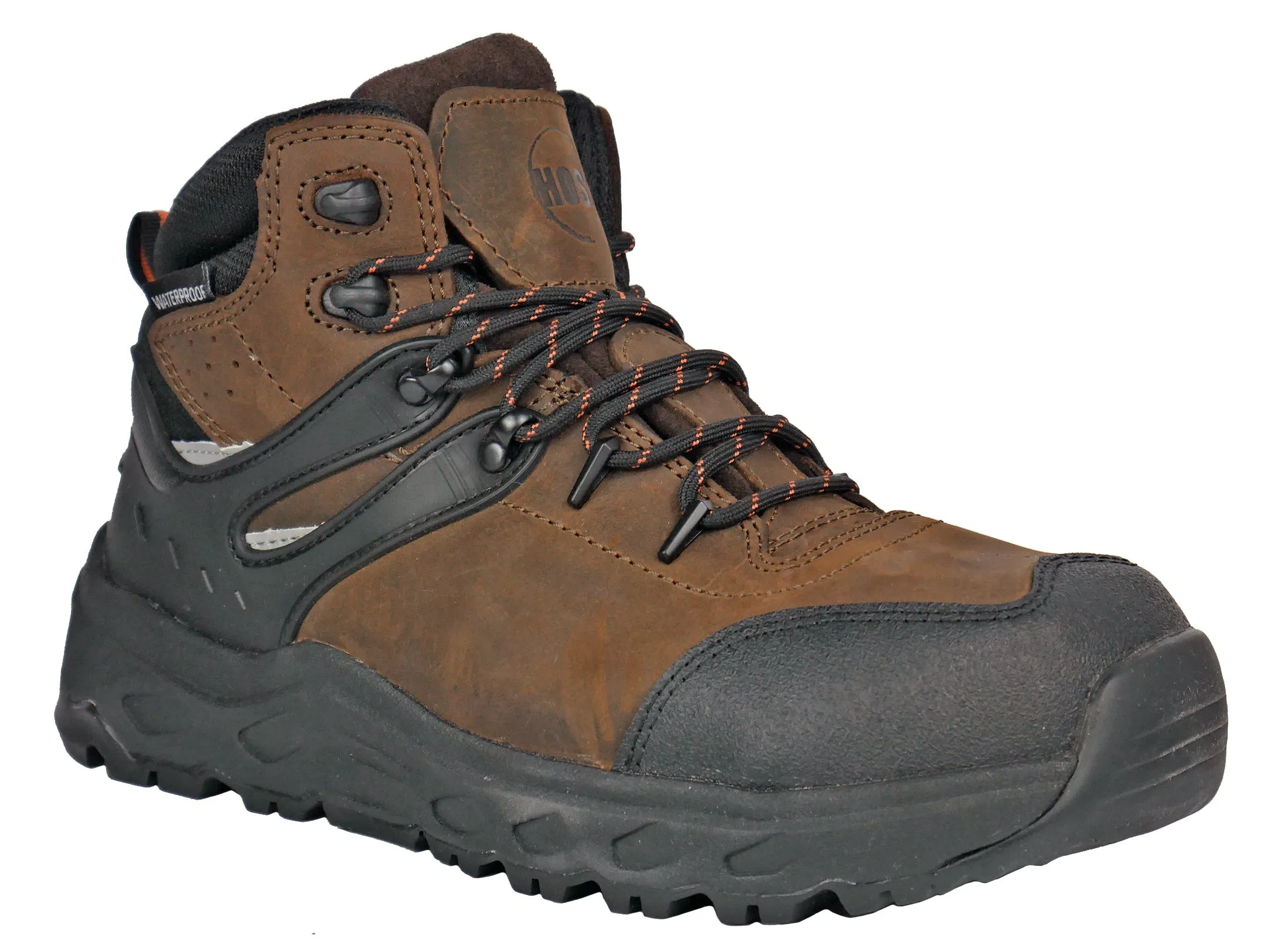 Men's Hoss Stomp Brown, EH, SR, WP, Mid Hiker Aluminum Toe Boot