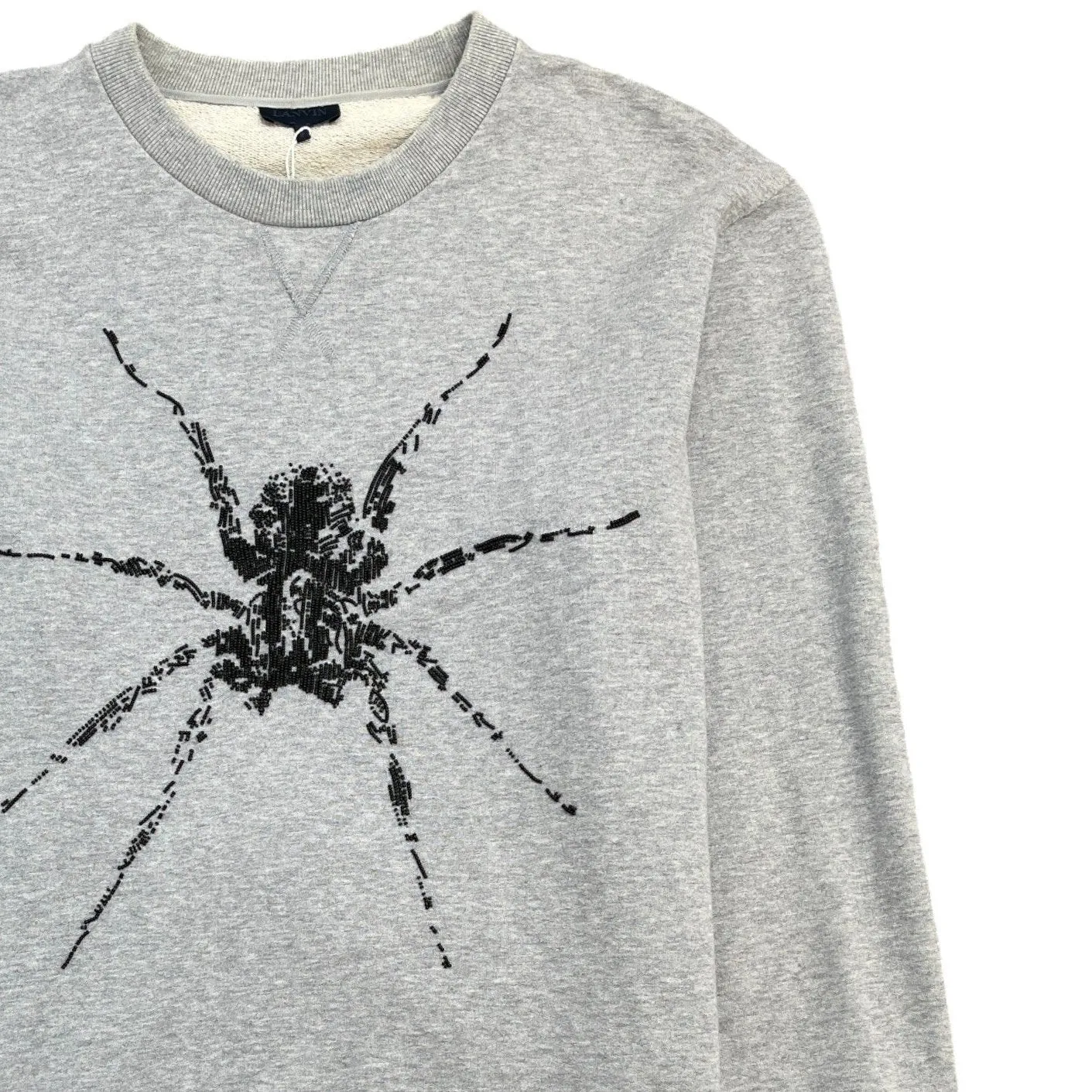 Men's Spider Logo Sweatshirt Grey Size XL