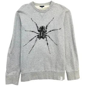 Men's Spider Logo Sweatshirt Grey Size XL