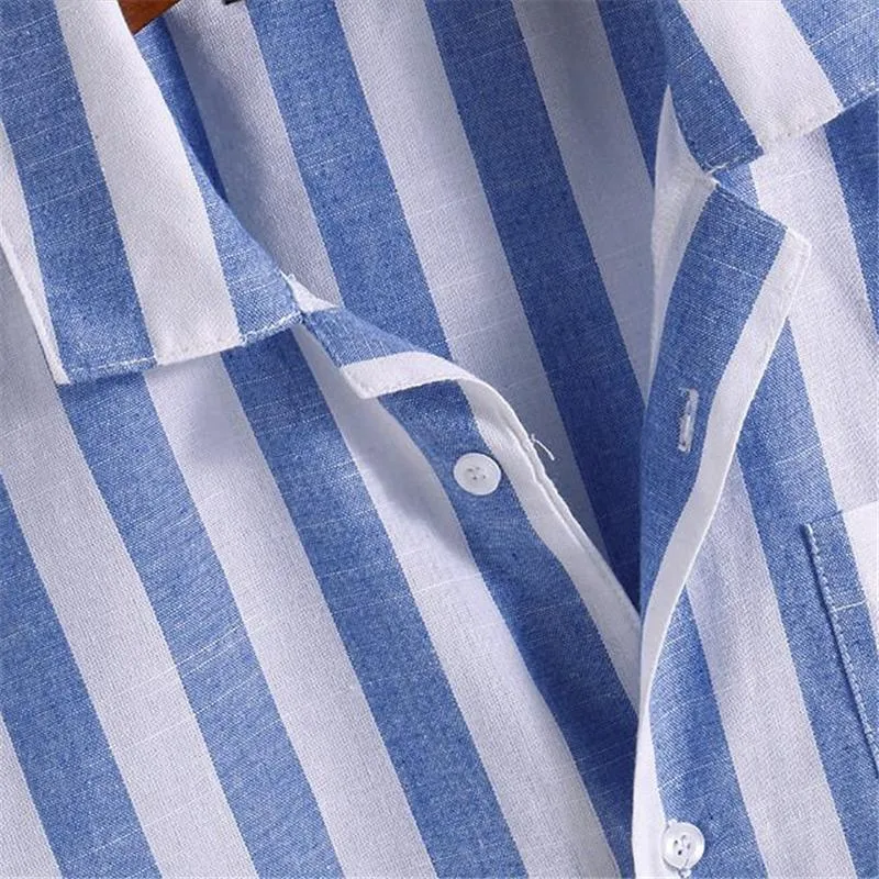 Men's Striped Short Sleeve Shirt