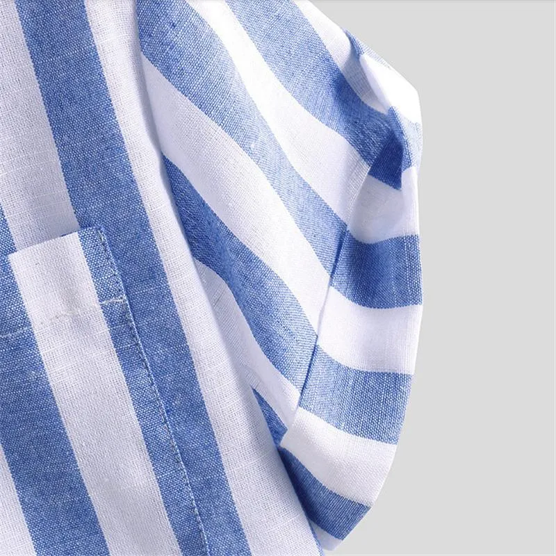 Men's Striped Short Sleeve Shirt