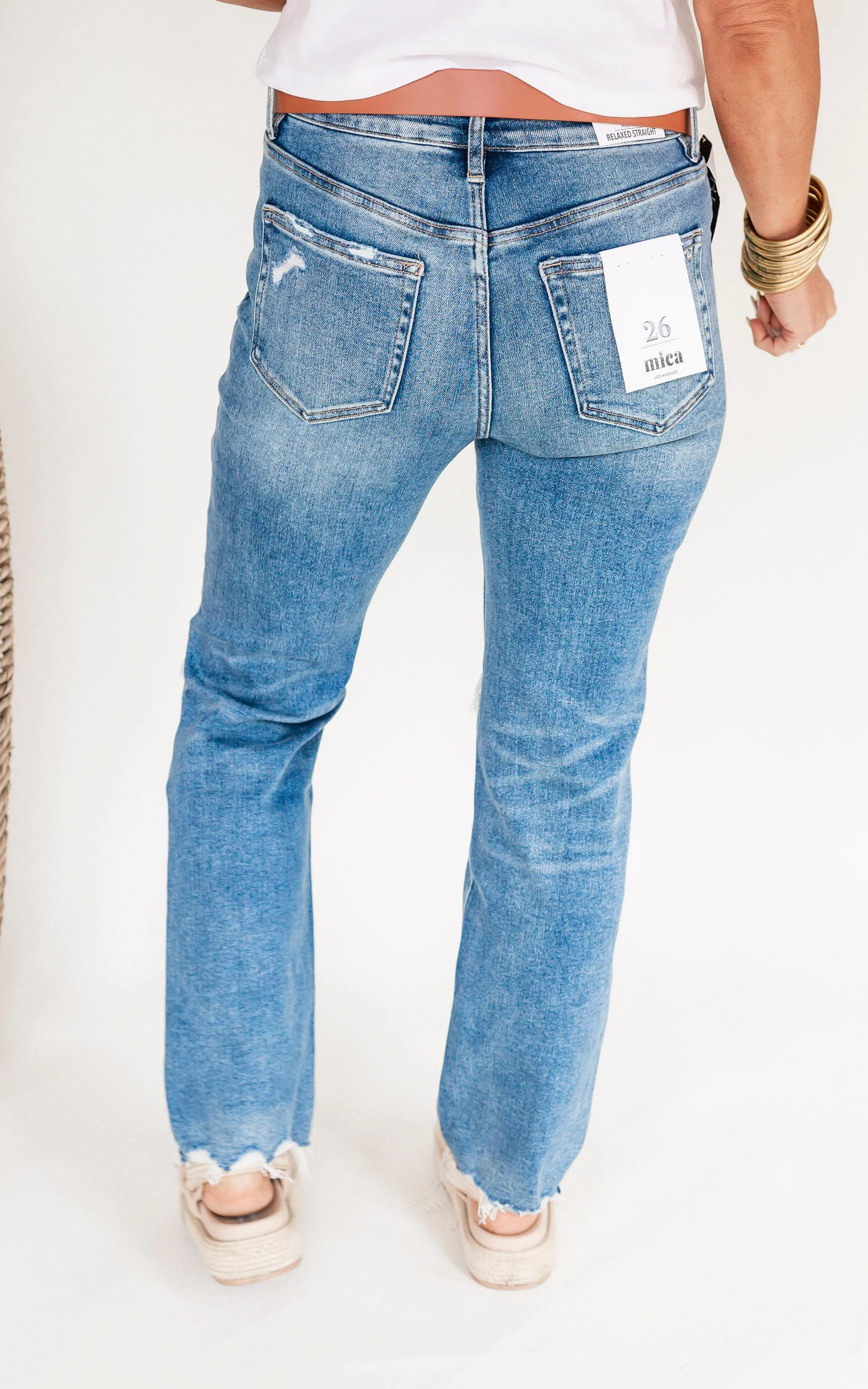 MICA | The Miranda High Rise Straight Leg Denim Jean