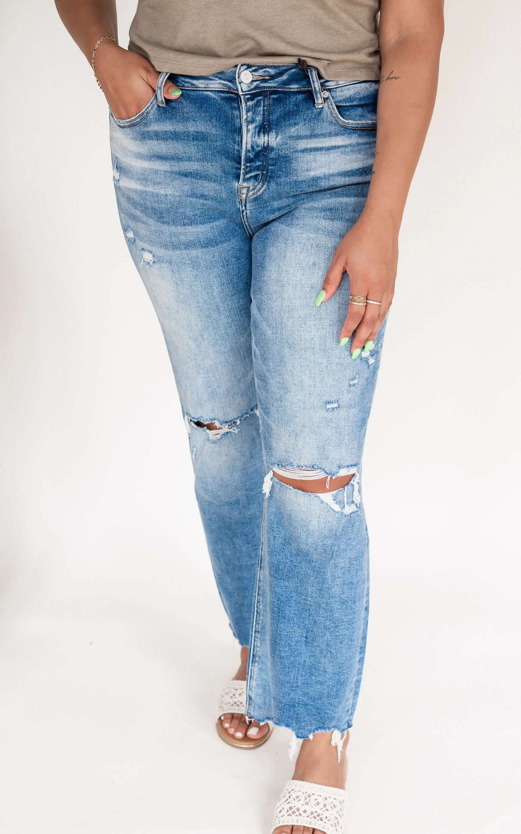 MICA | The Miranda High Rise Straight Leg Denim Jean