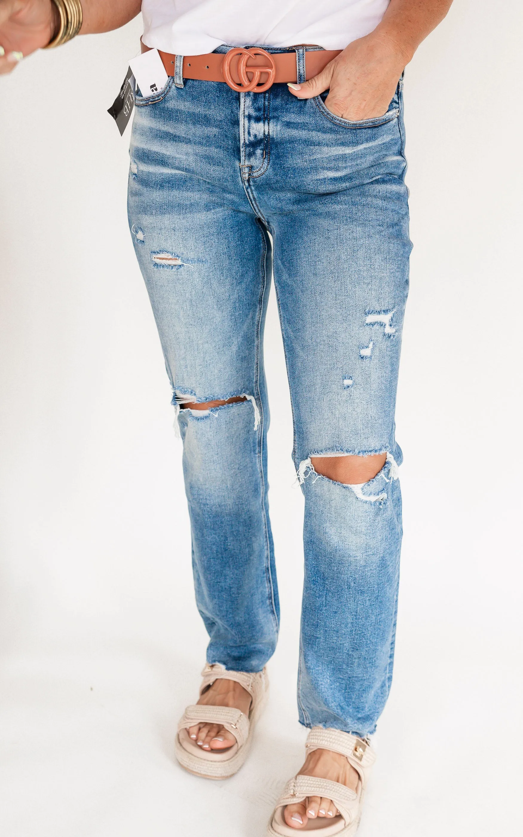 MICA | The Miranda High Rise Straight Leg Denim Jean