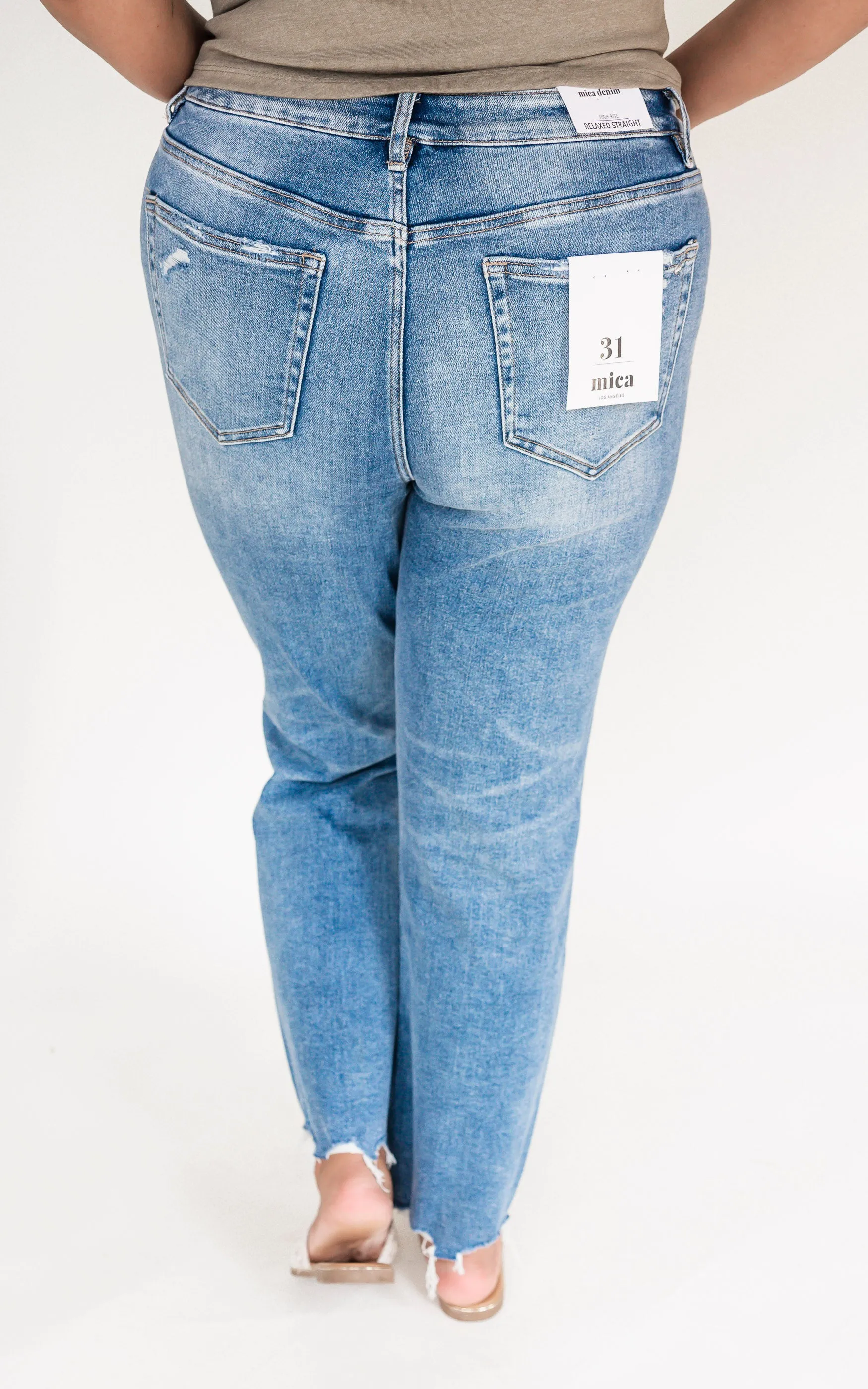 MICA | The Miranda High Rise Straight Leg Denim Jean