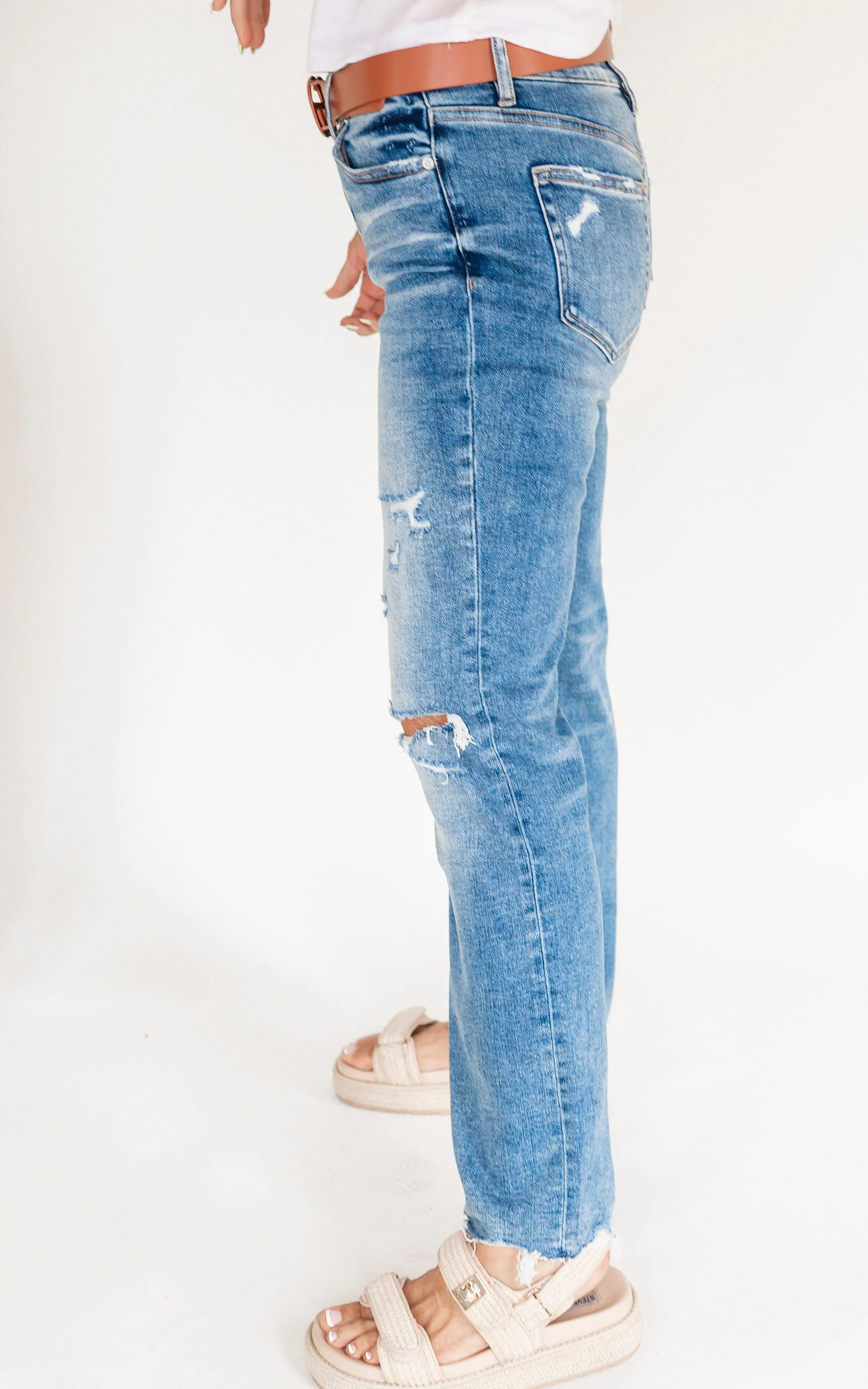 MICA | The Miranda High Rise Straight Leg Denim Jean