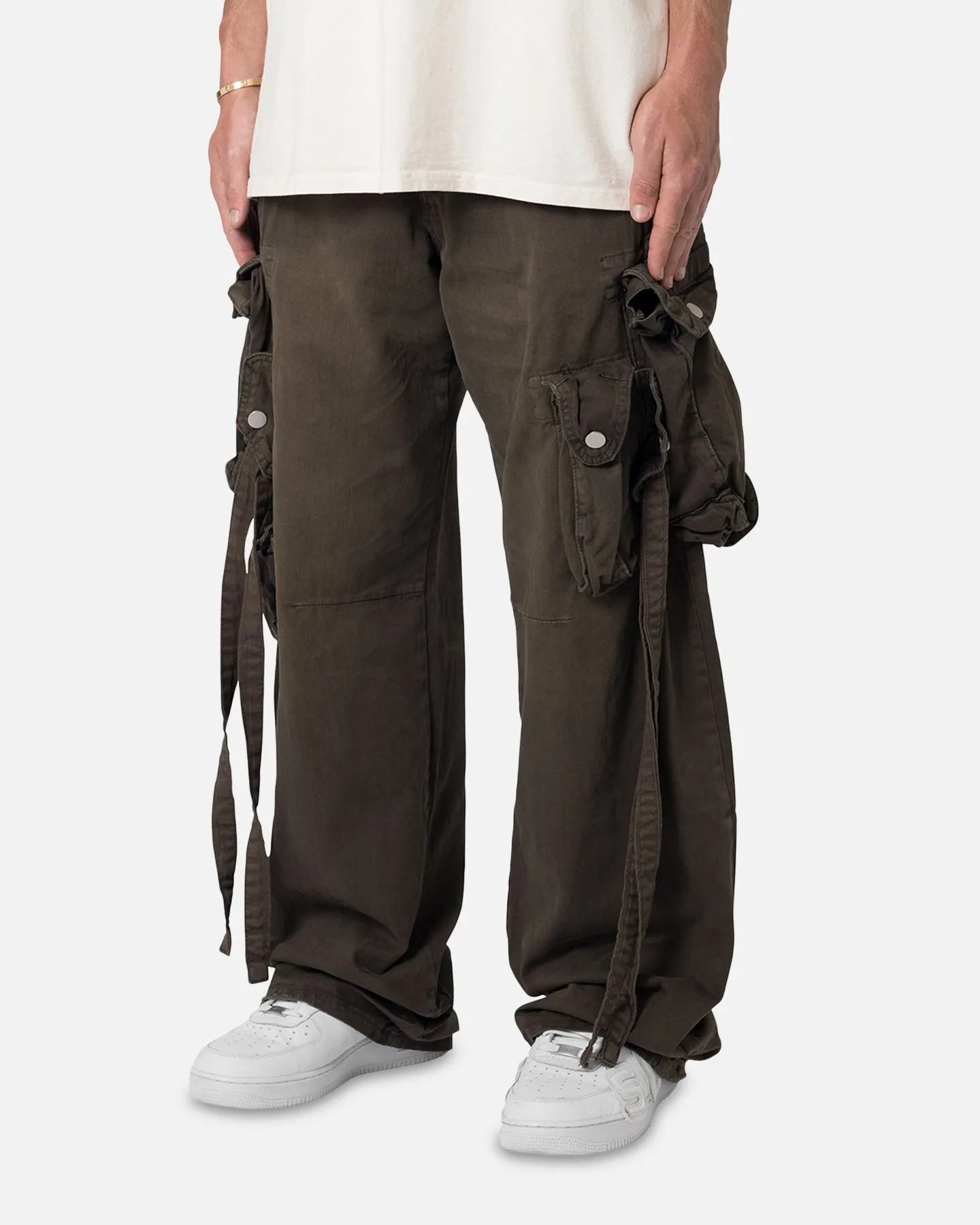 MNML Strapped Multi Cargo Pants Brown