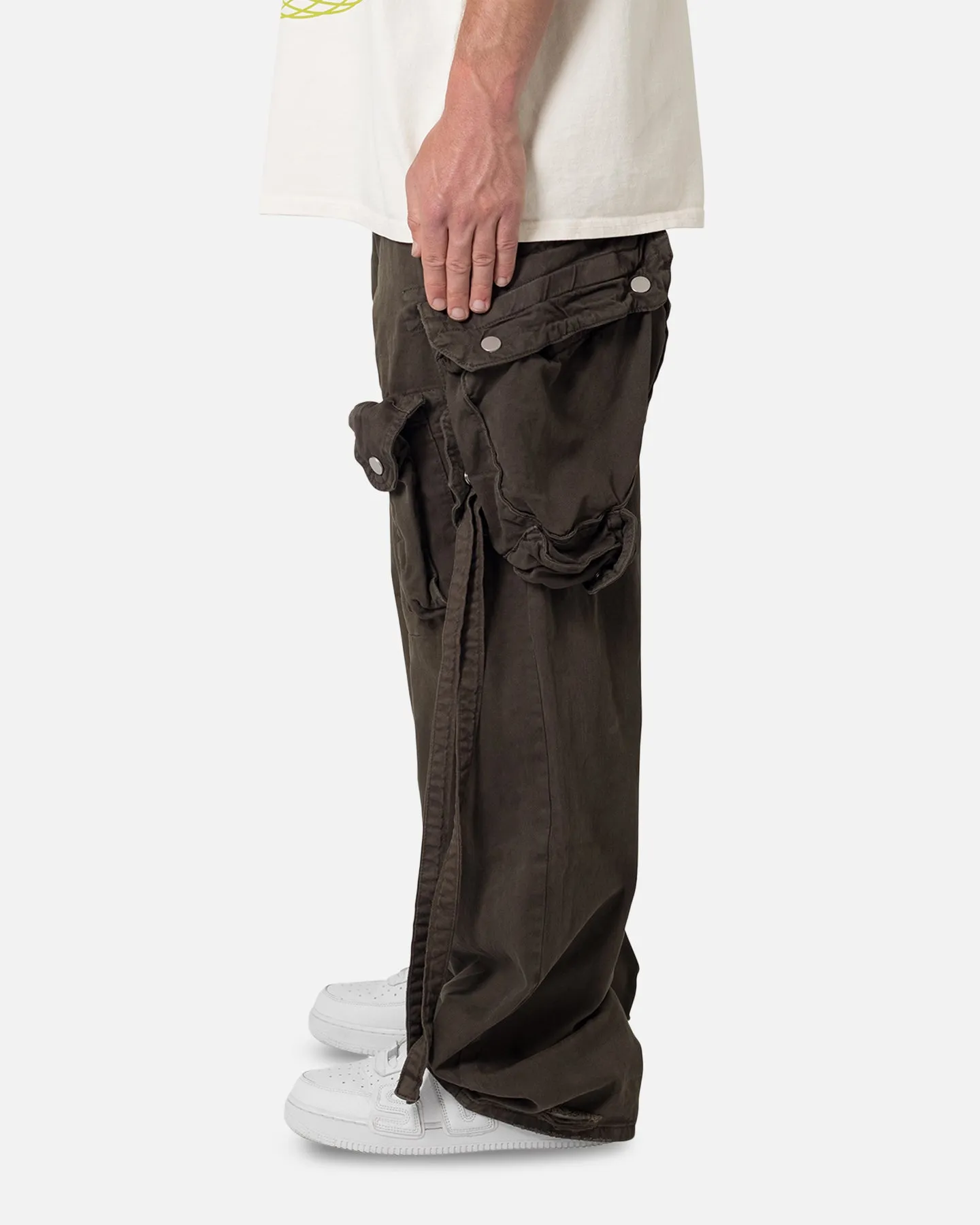 MNML Strapped Multi Cargo Pants Brown