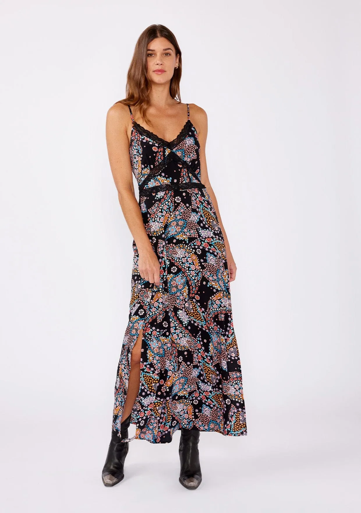 Moonlit Bouquet Slip Dress