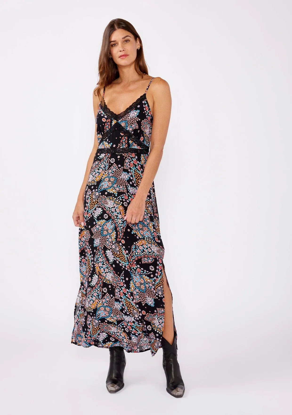 Moonlit Bouquet Slip Dress