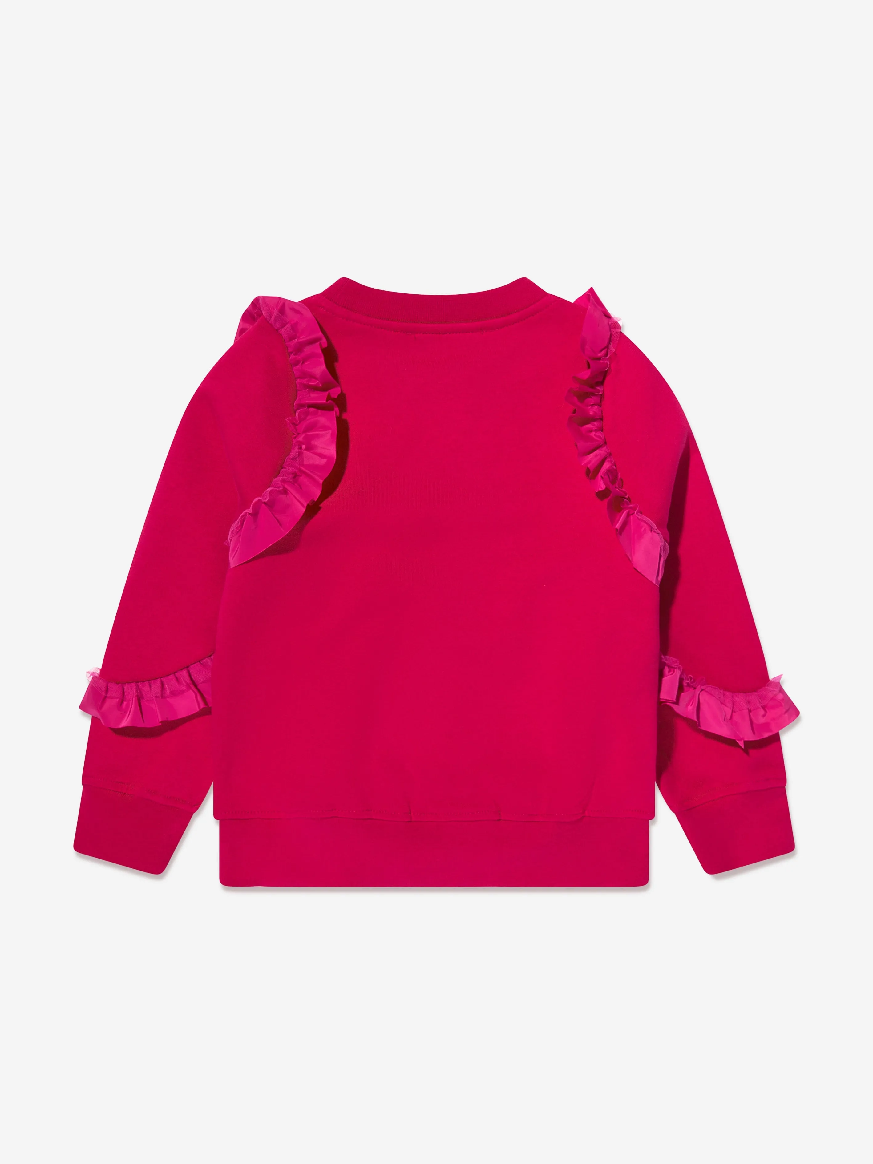 MSGM Girls Frilly Sweatshirt in Pink