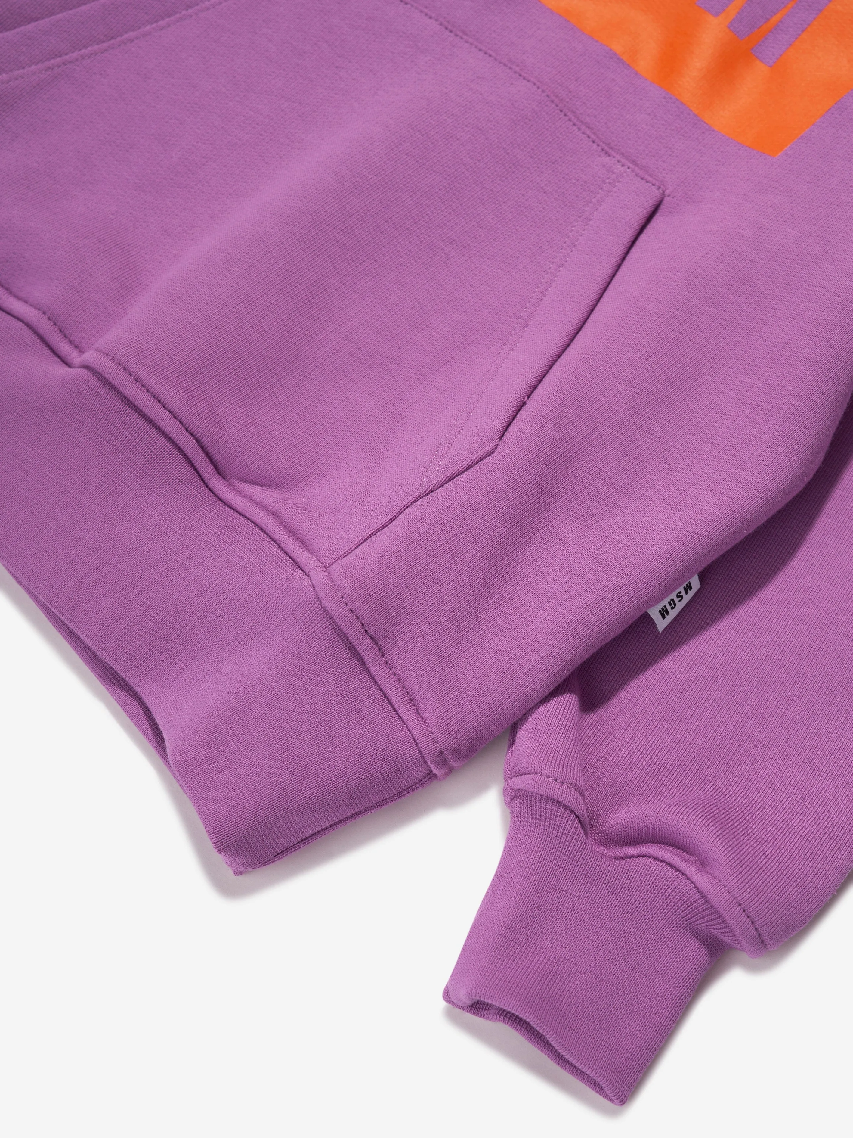 MSGM Kids Logo Hoodie in Purple