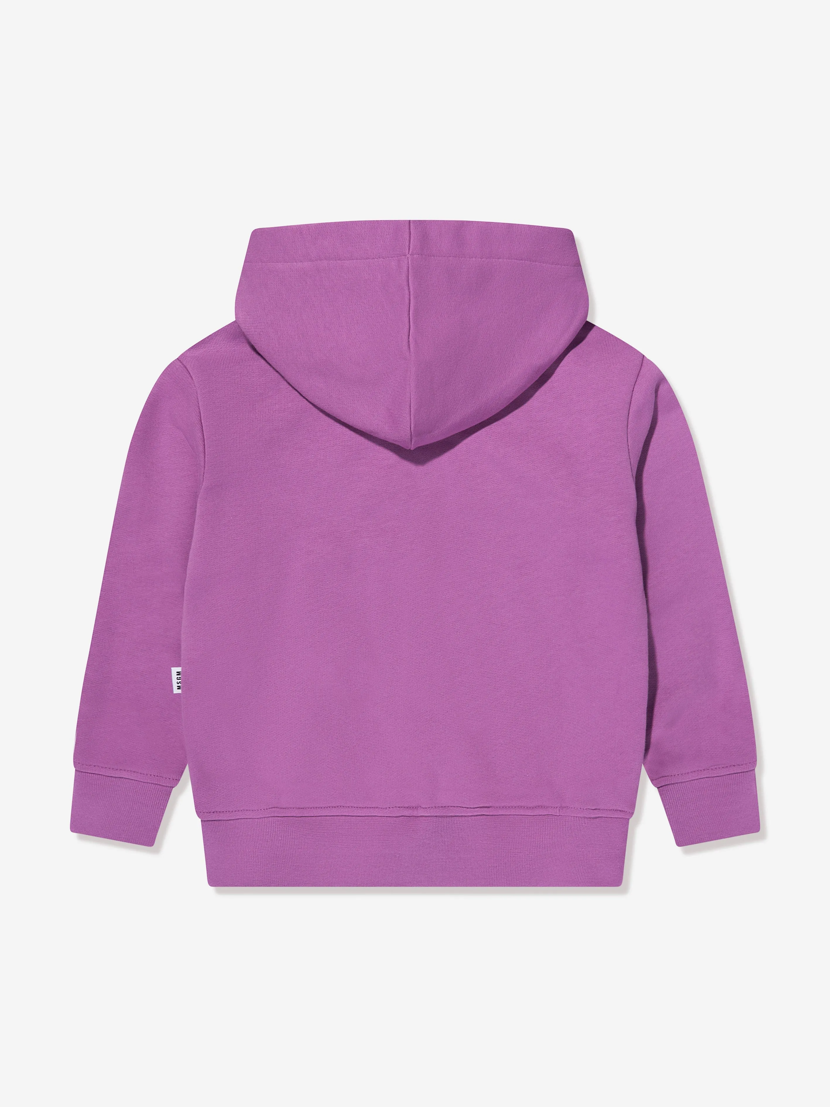 MSGM Kids Logo Hoodie in Purple