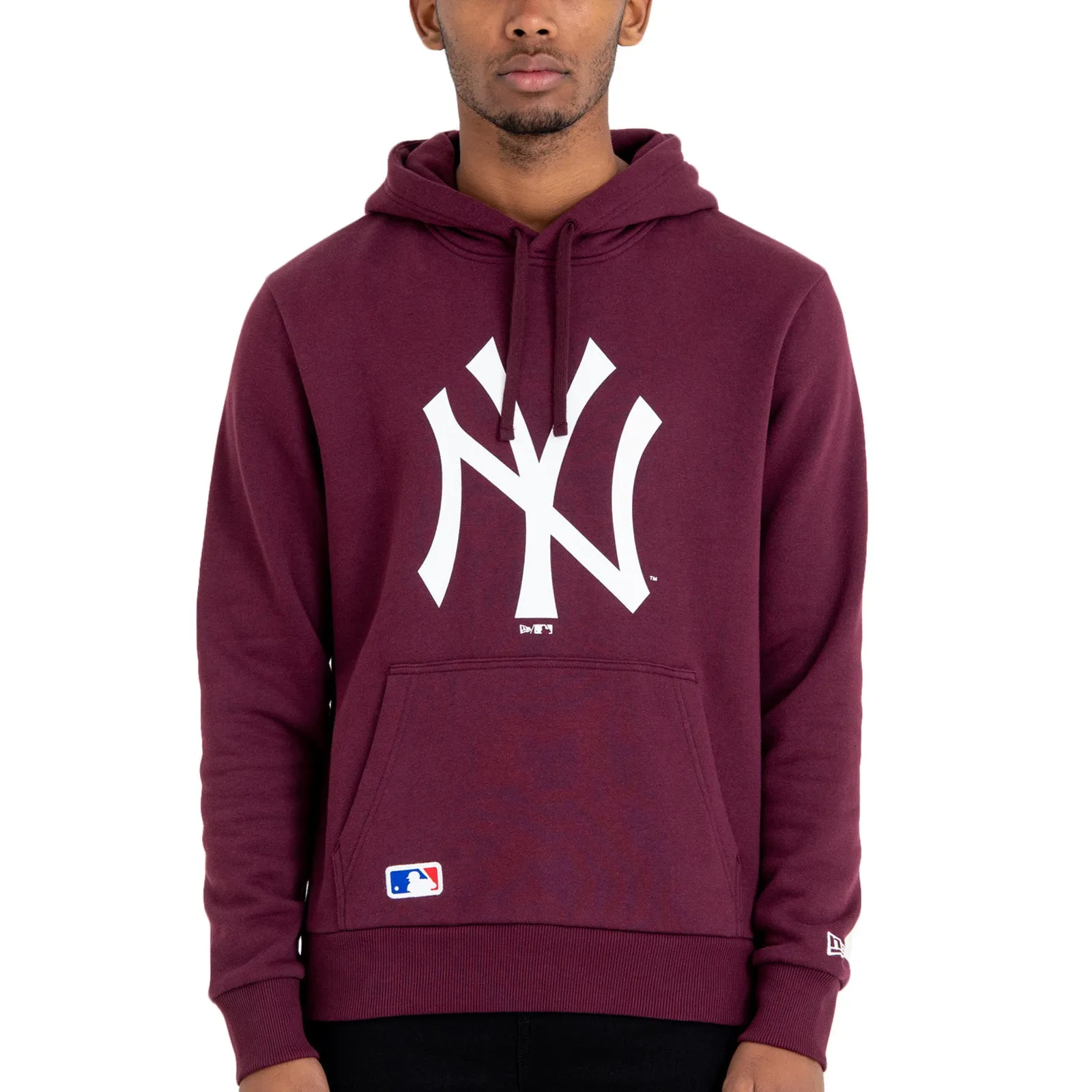 New Era New York NY Yankees MLB Team Hoodie - Maroon