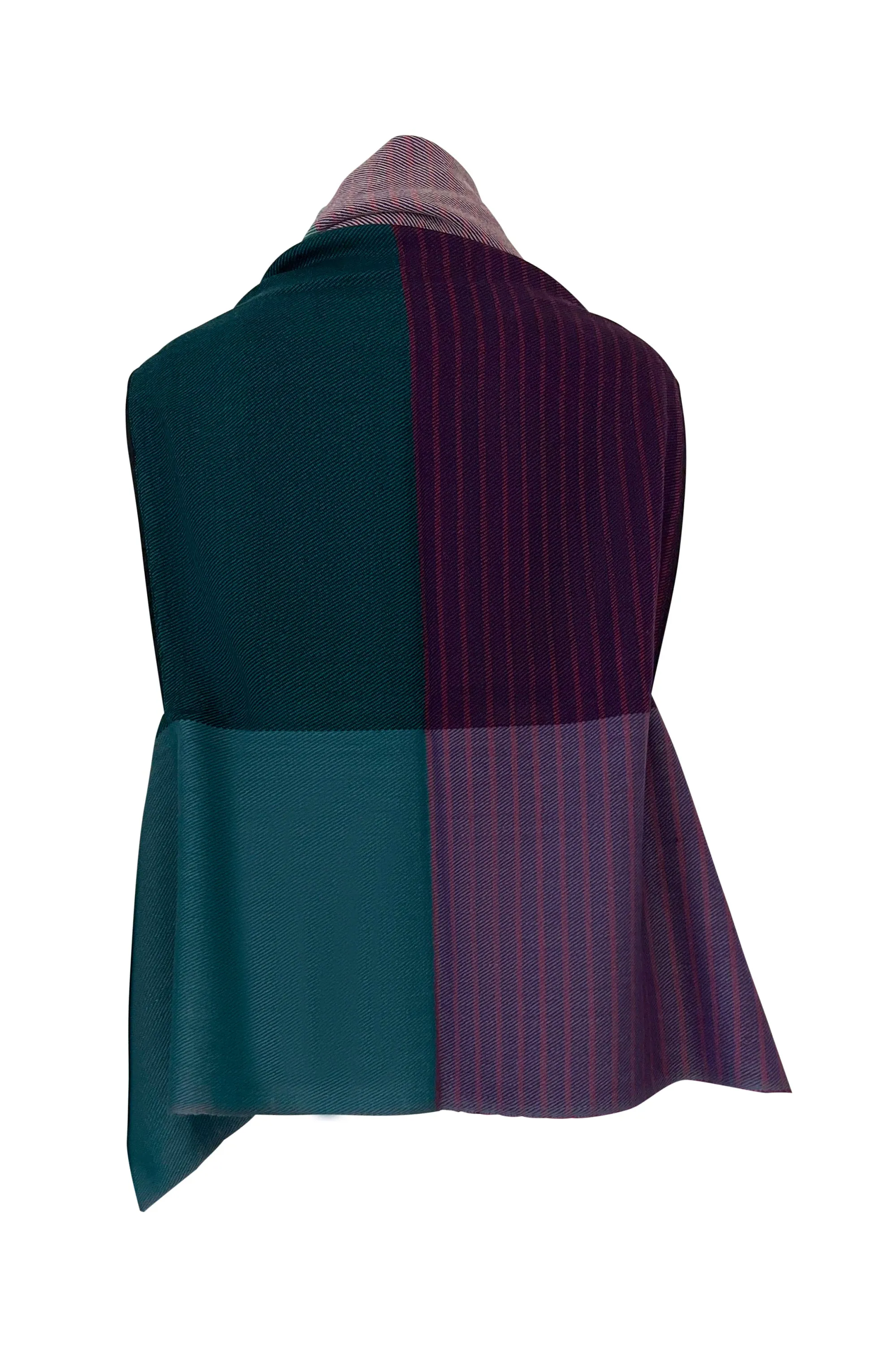 NEW! Light Wool Cape Fusion Teal Purple