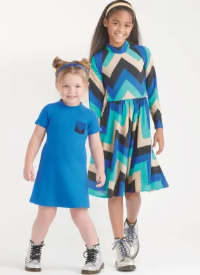 New Look Sewing Pattern 6773 Girls' Knit Dresses