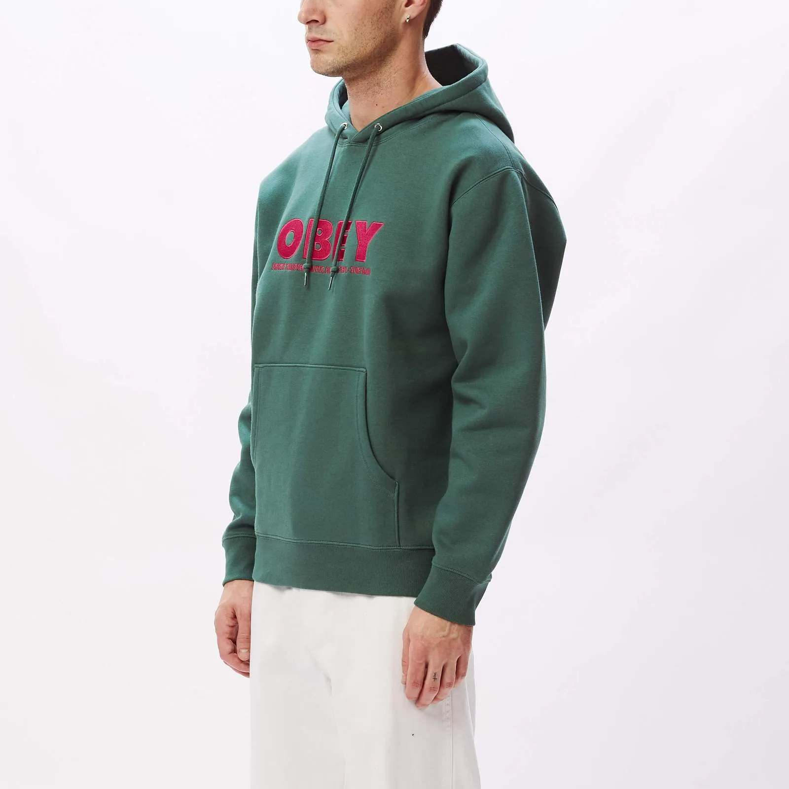 Obey Hubbs Pullover Hoodie Mallard Green