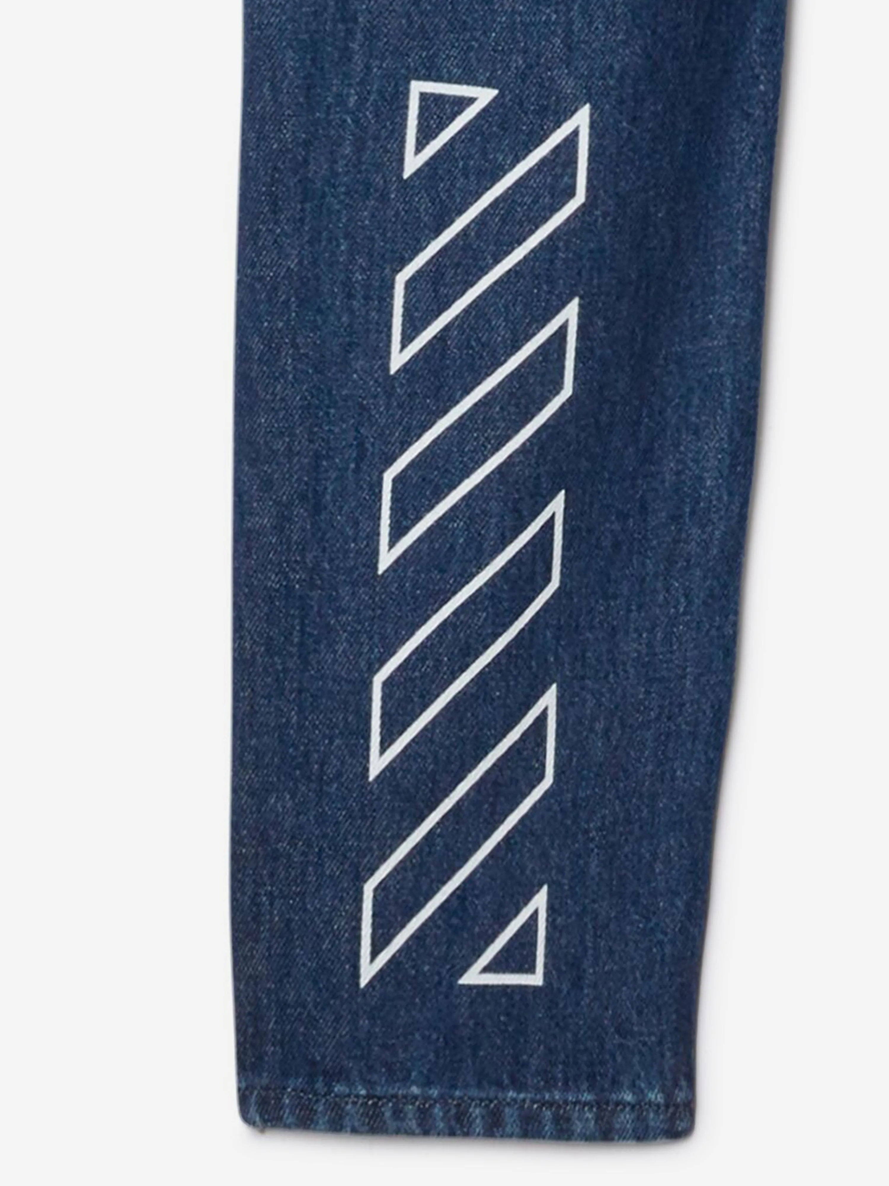 Off-White Boys Bookish Patch Regular Jeans in Blue