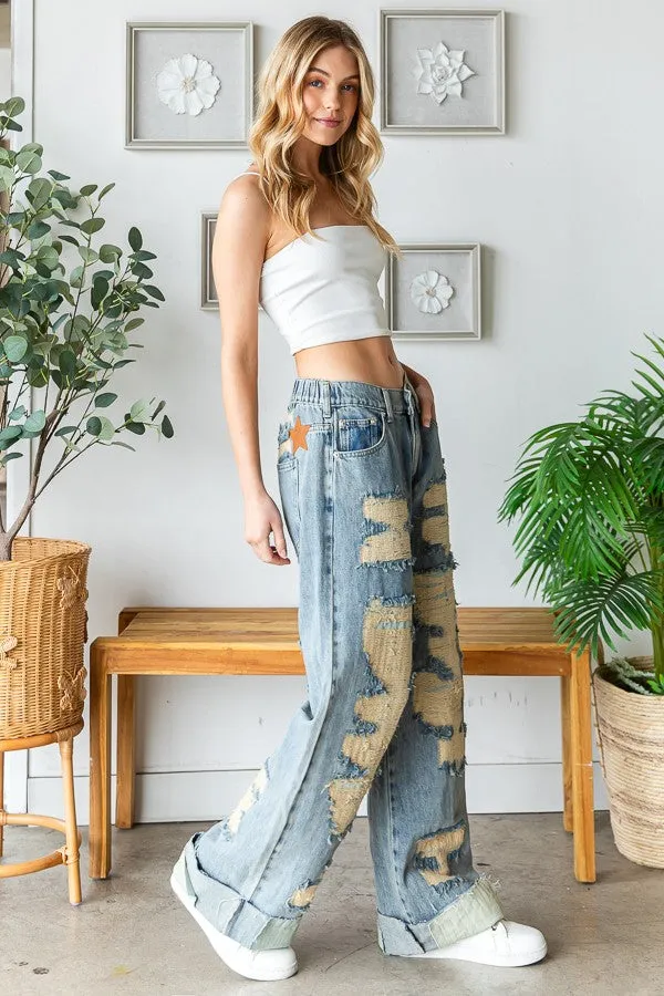 Oli & Hali Distressed Jeans in Denim