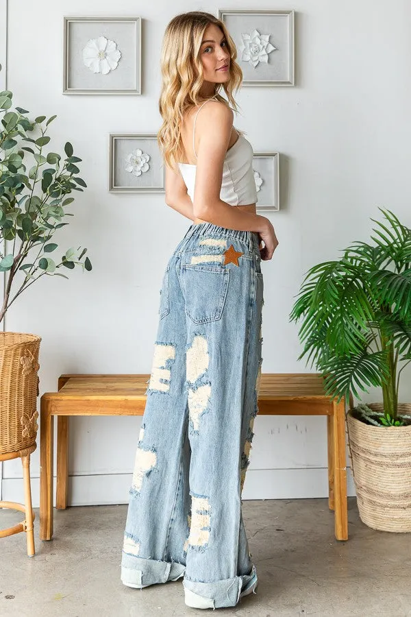 Oli & Hali Distressed Jeans in Denim