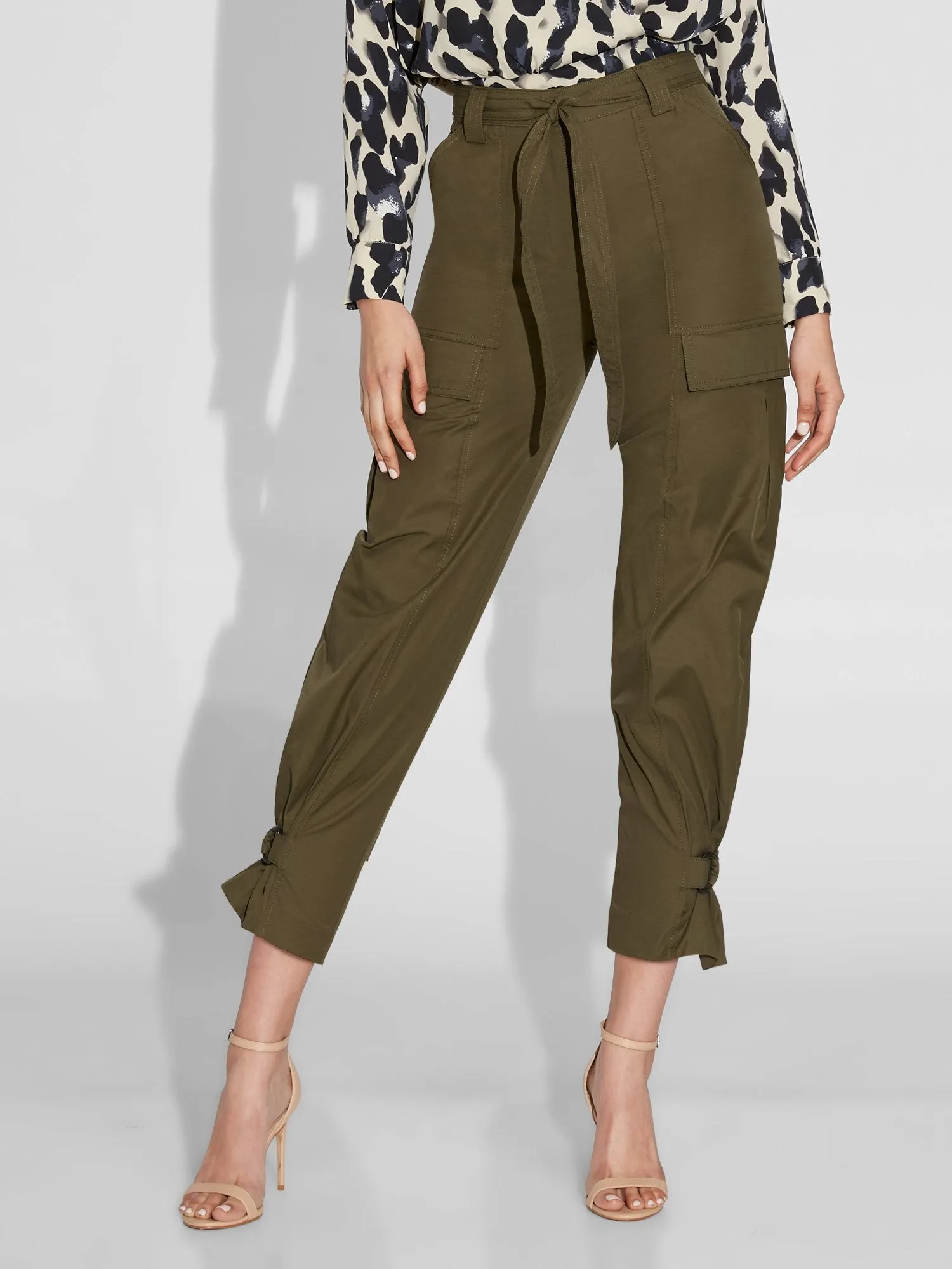 Olive Belted Cargo Pant