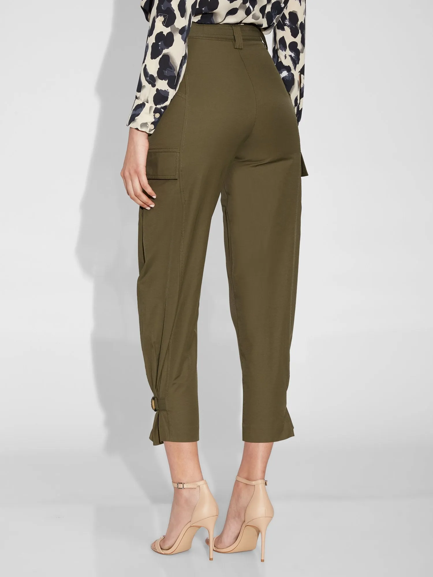 Olive Belted Cargo Pant