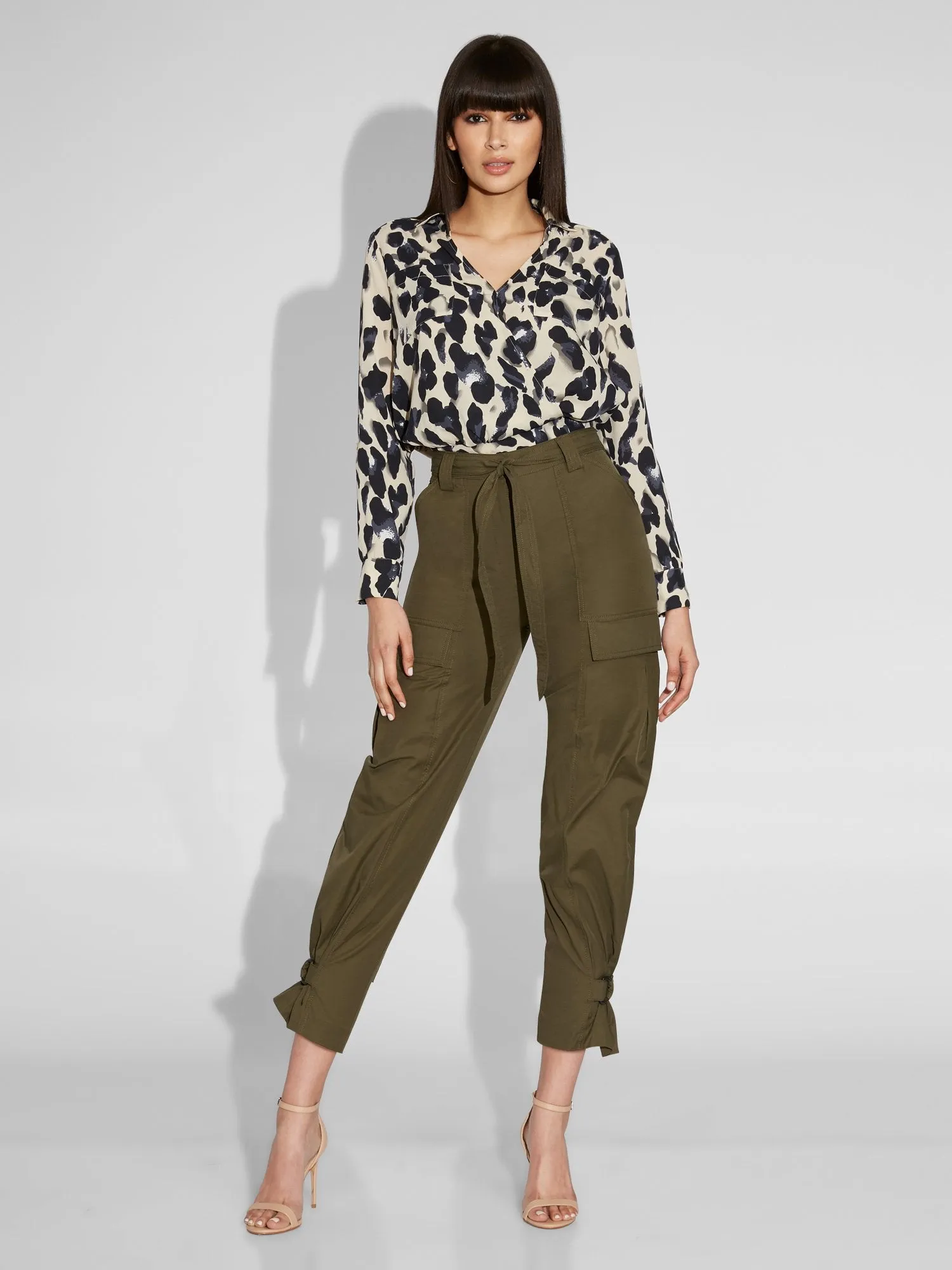 Olive Belted Cargo Pant