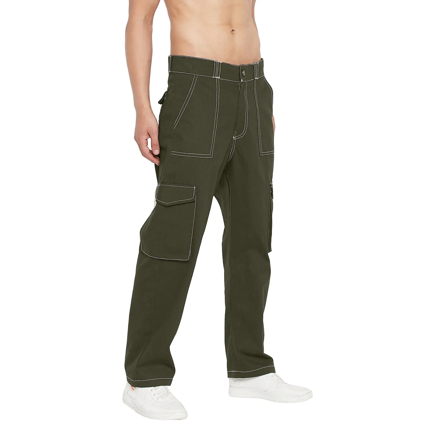 Olive Carpenter Cargo Pants