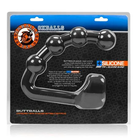 OxBalls BUTTBALLS asslock & cocksling, BLACK ICE