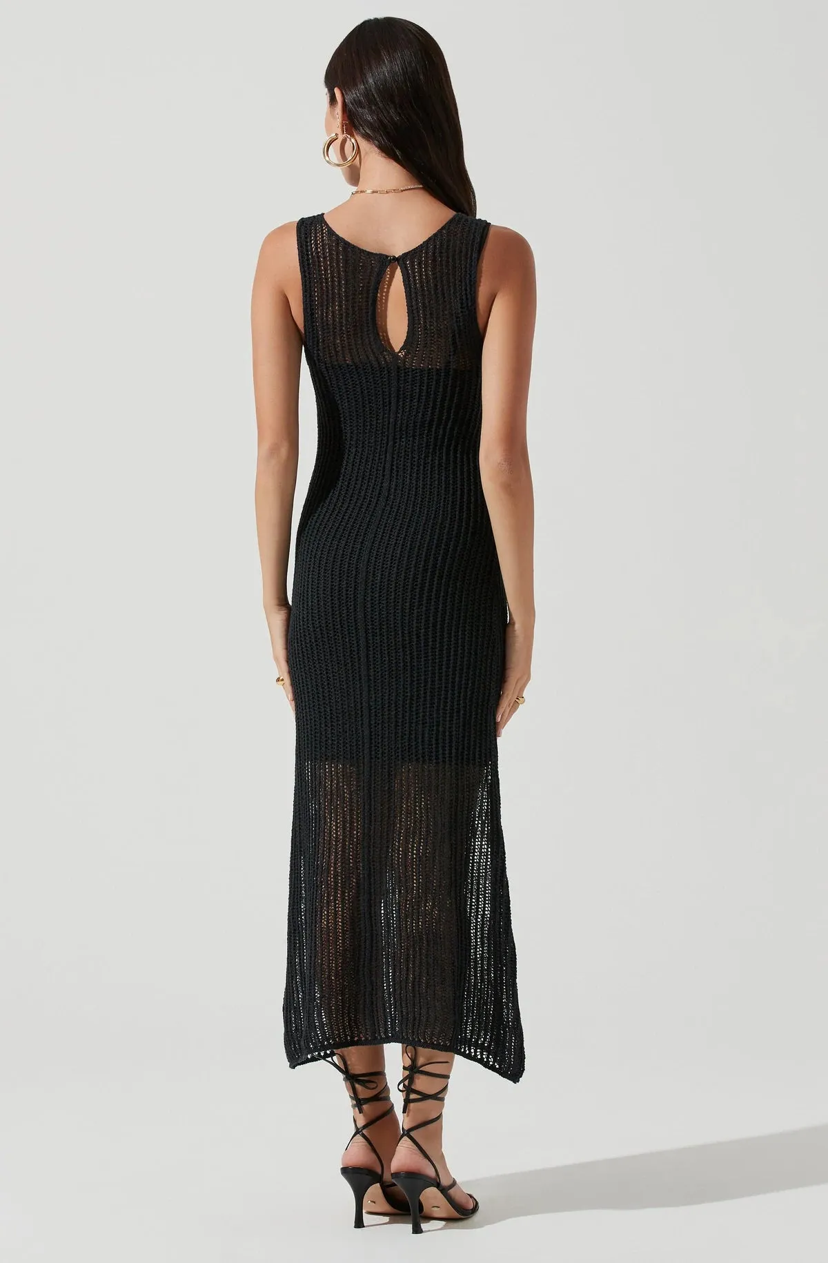 PALMER CROCHET COLUMN MIDI DRESS