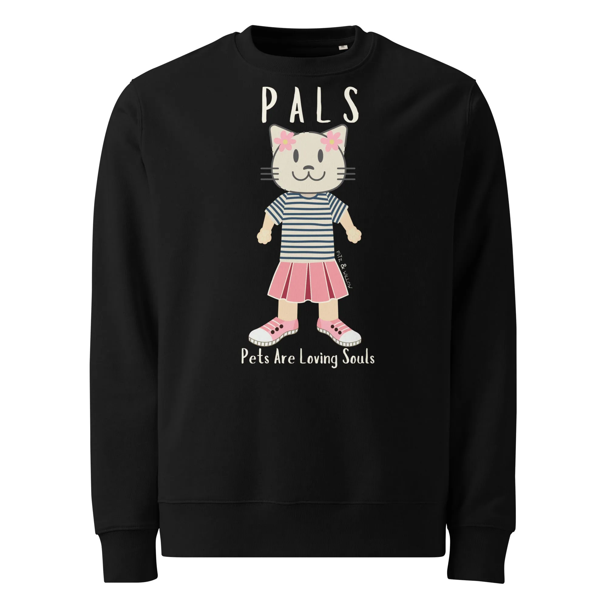 PALS, Cat themed, sustainable sweatshirt