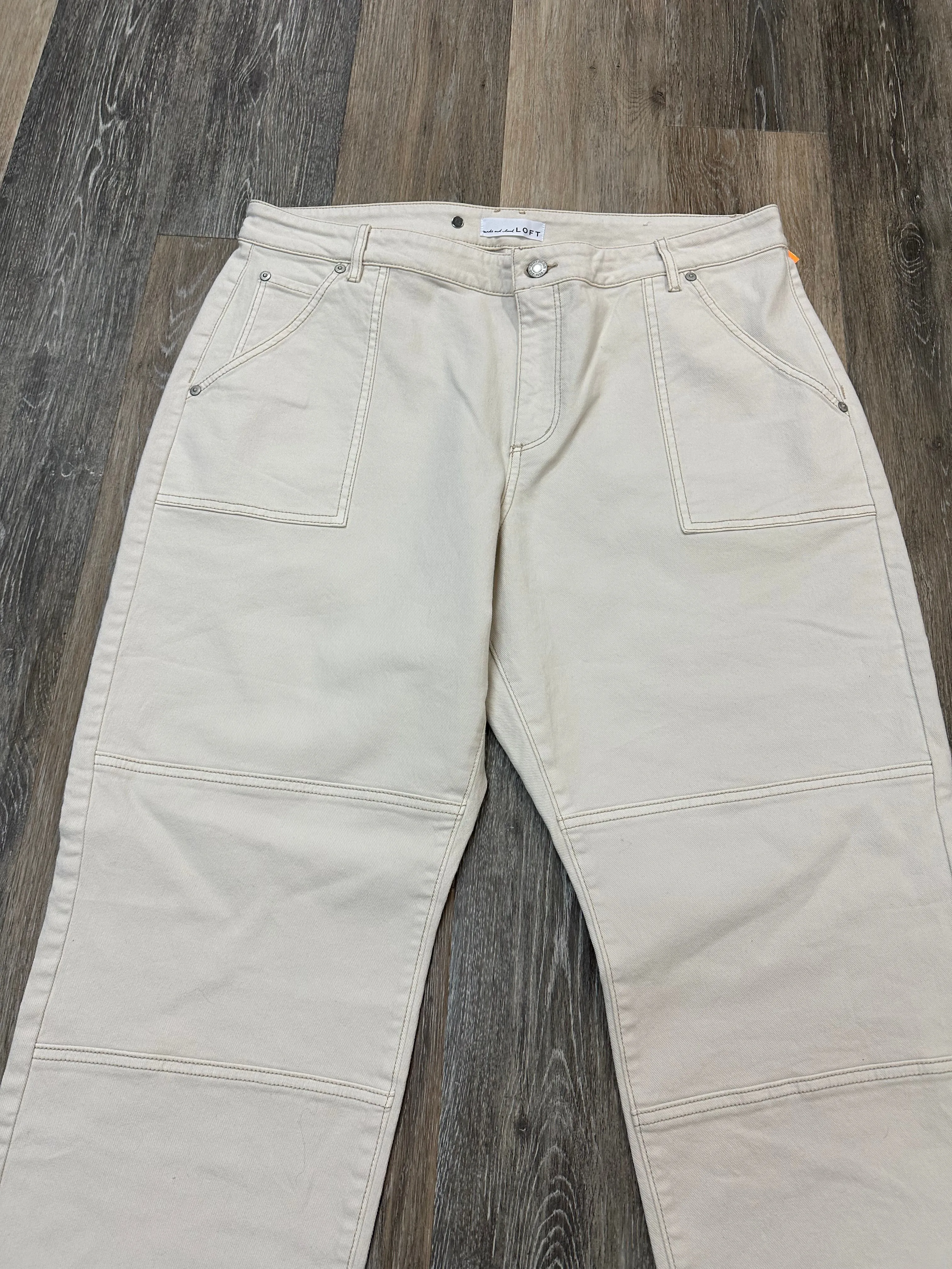 Pants Cargo & Utility By Loft In Cream Denim, Size: 16