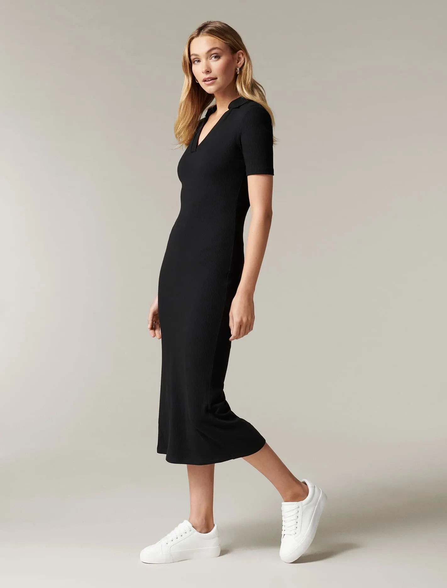 Parker Short Sleeve Rib Polo Dress