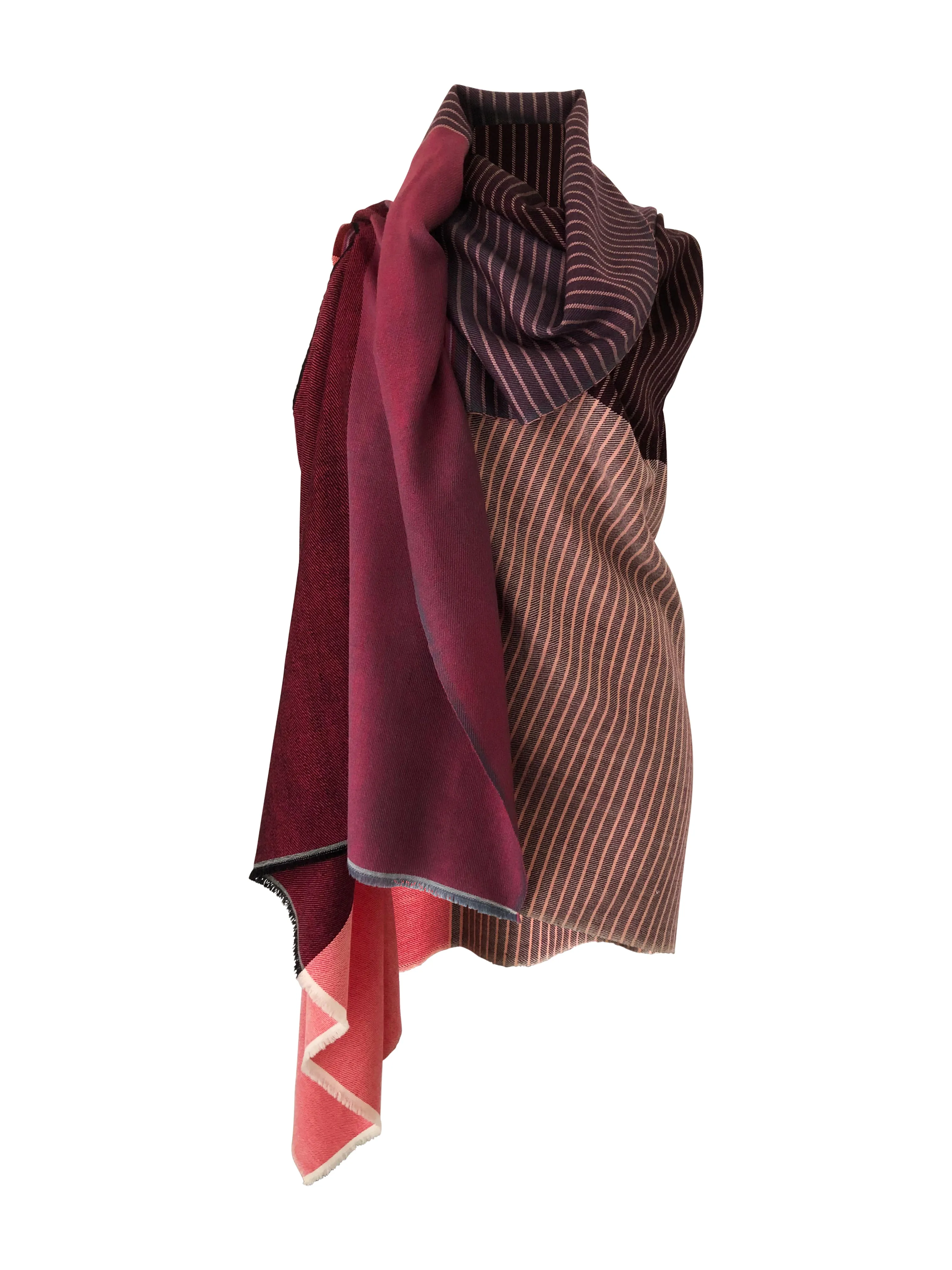 PETITE Light Wool Cape Fusion Red