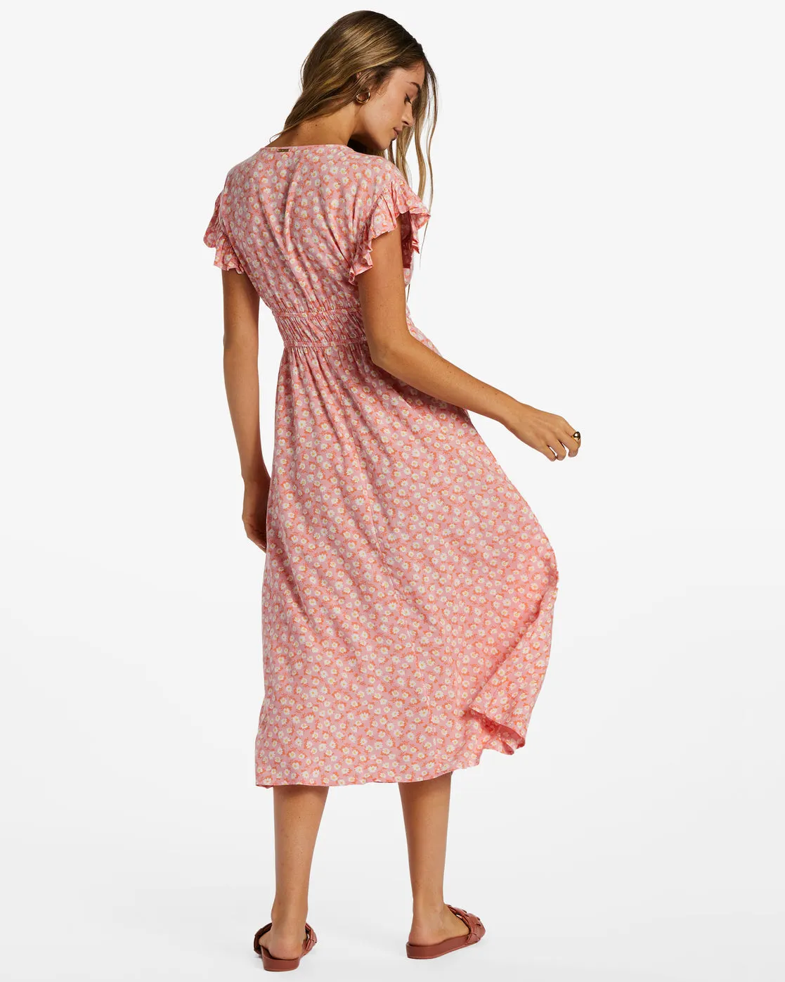 Picnic Date Midi Dress - Flamingo