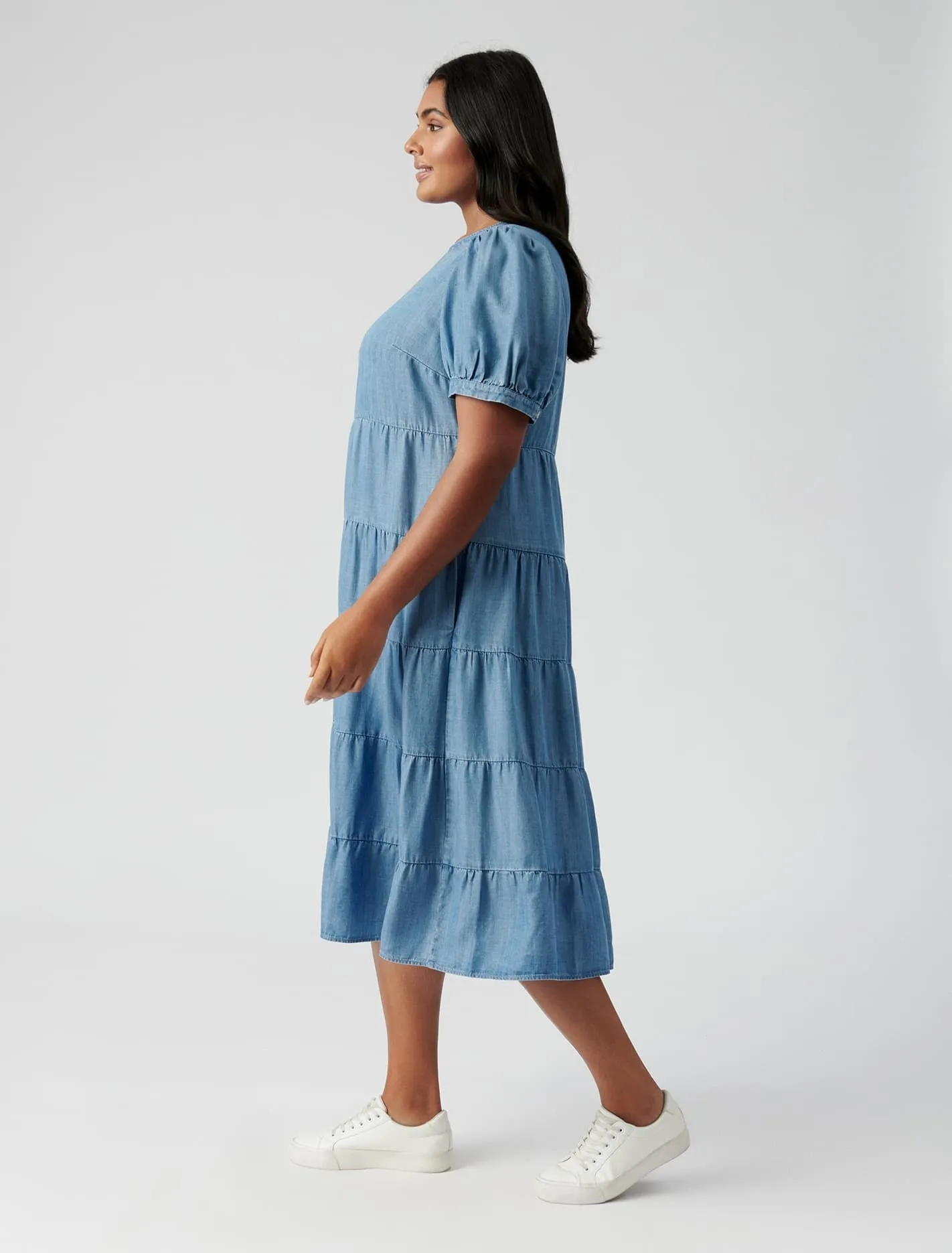 Pippa Curve Midi Smock Dress