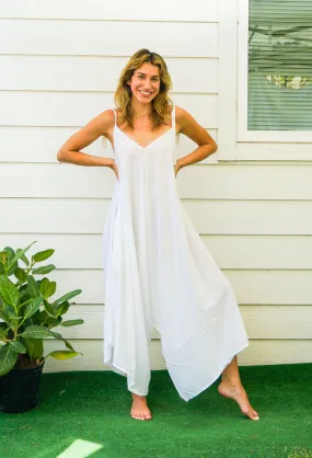 Plain White Jumpsuit