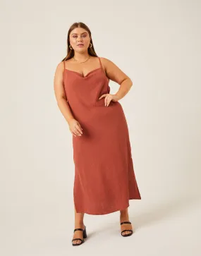 Plus Size Crinkle Woven Slip Dress