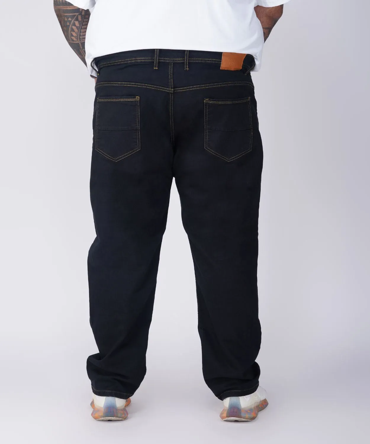 Plus Size Men Black Comfort Fit Jeans