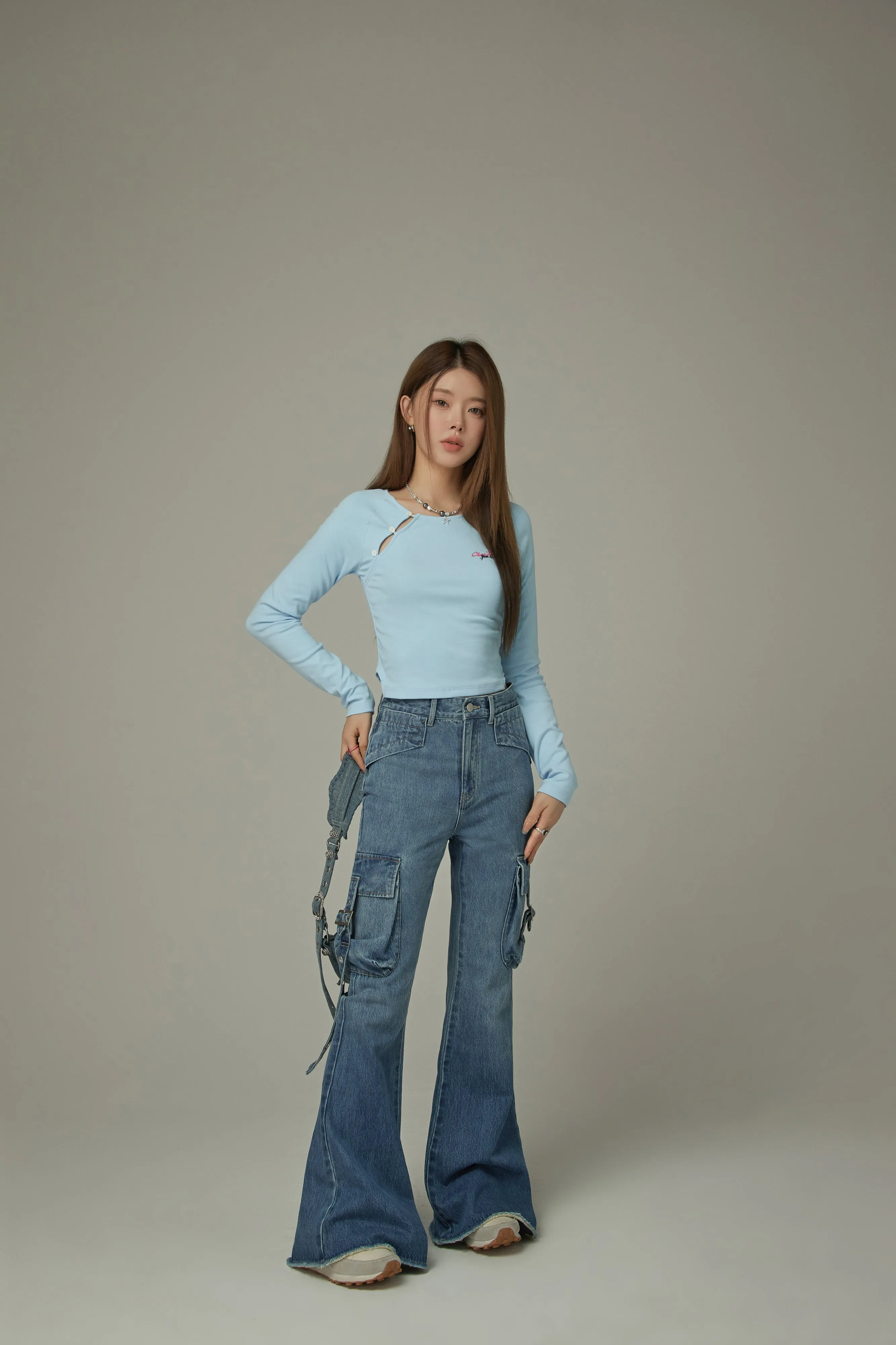 Pocket Bootcut Denim Jeans