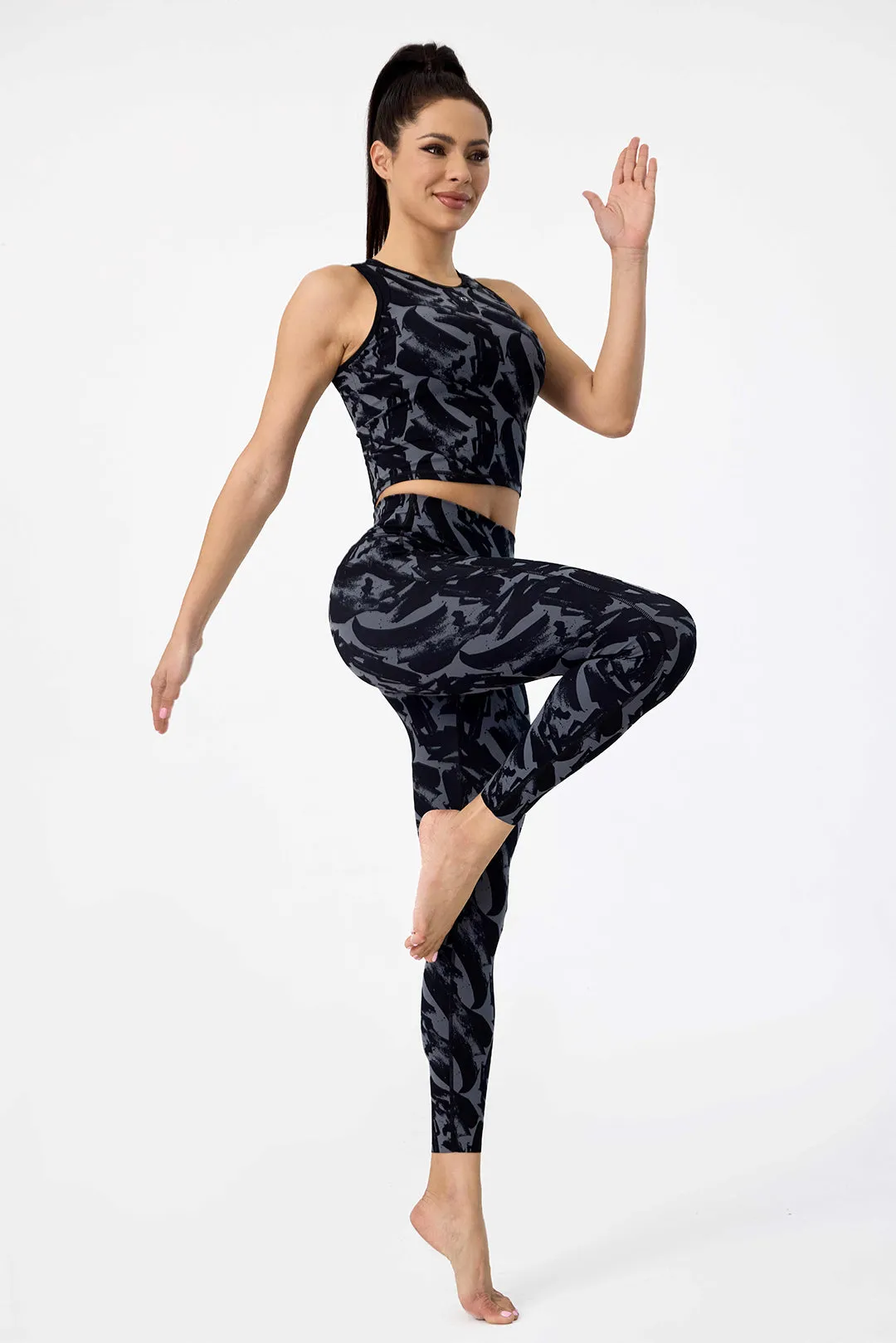 Print High-Waist Strechy Legging