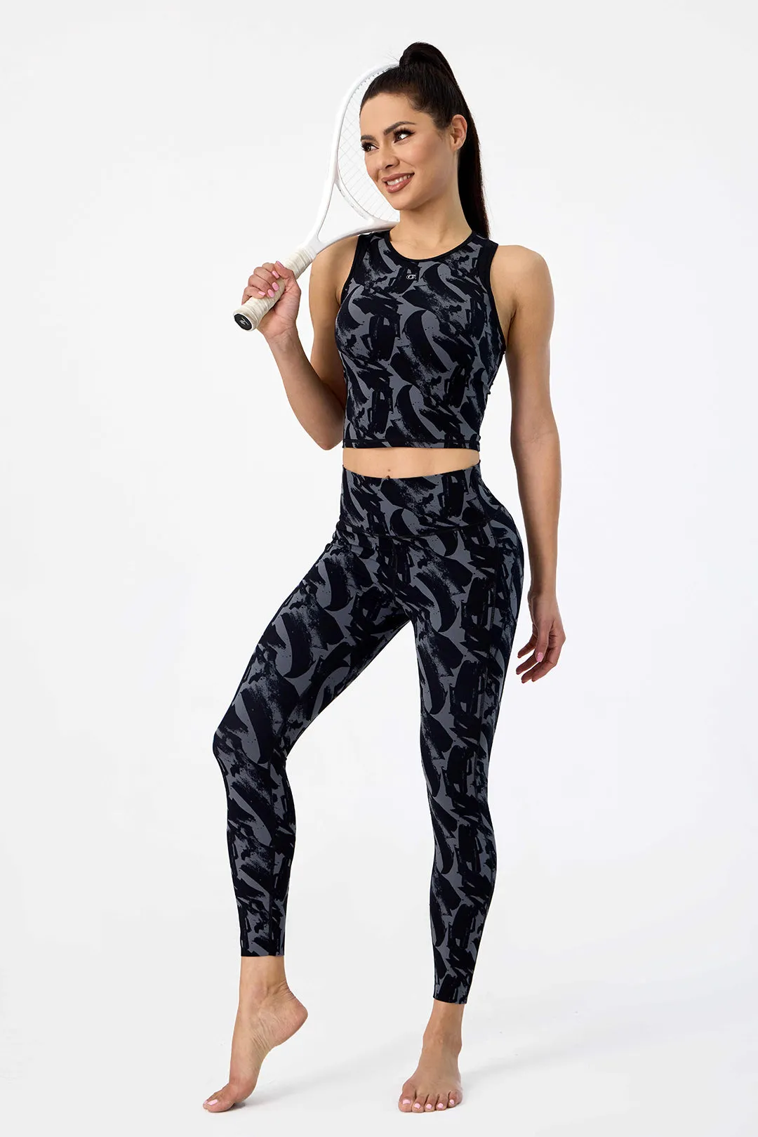 Print High-Waist Strechy Legging