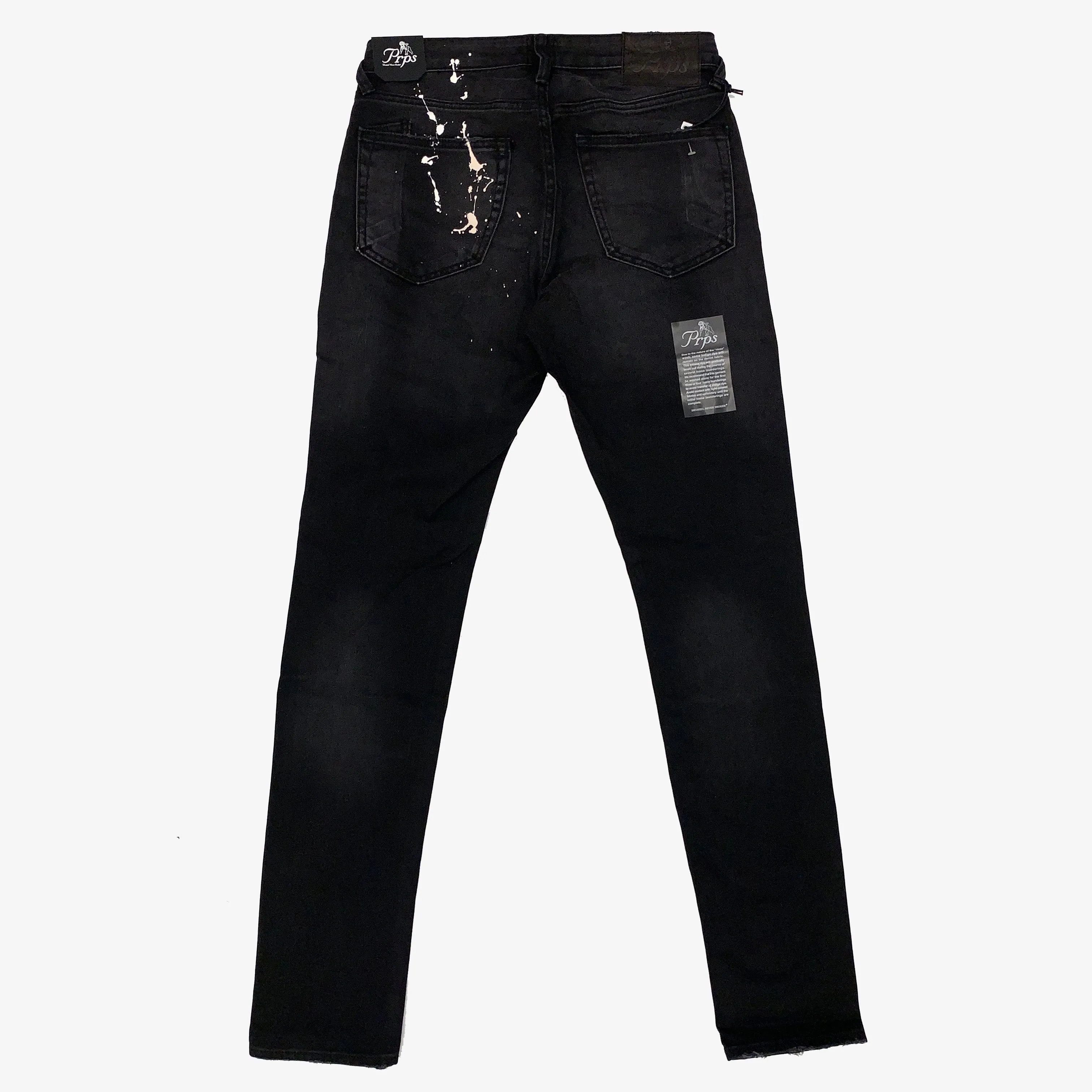 PRPS Paint Splatter Denim Jeans Black