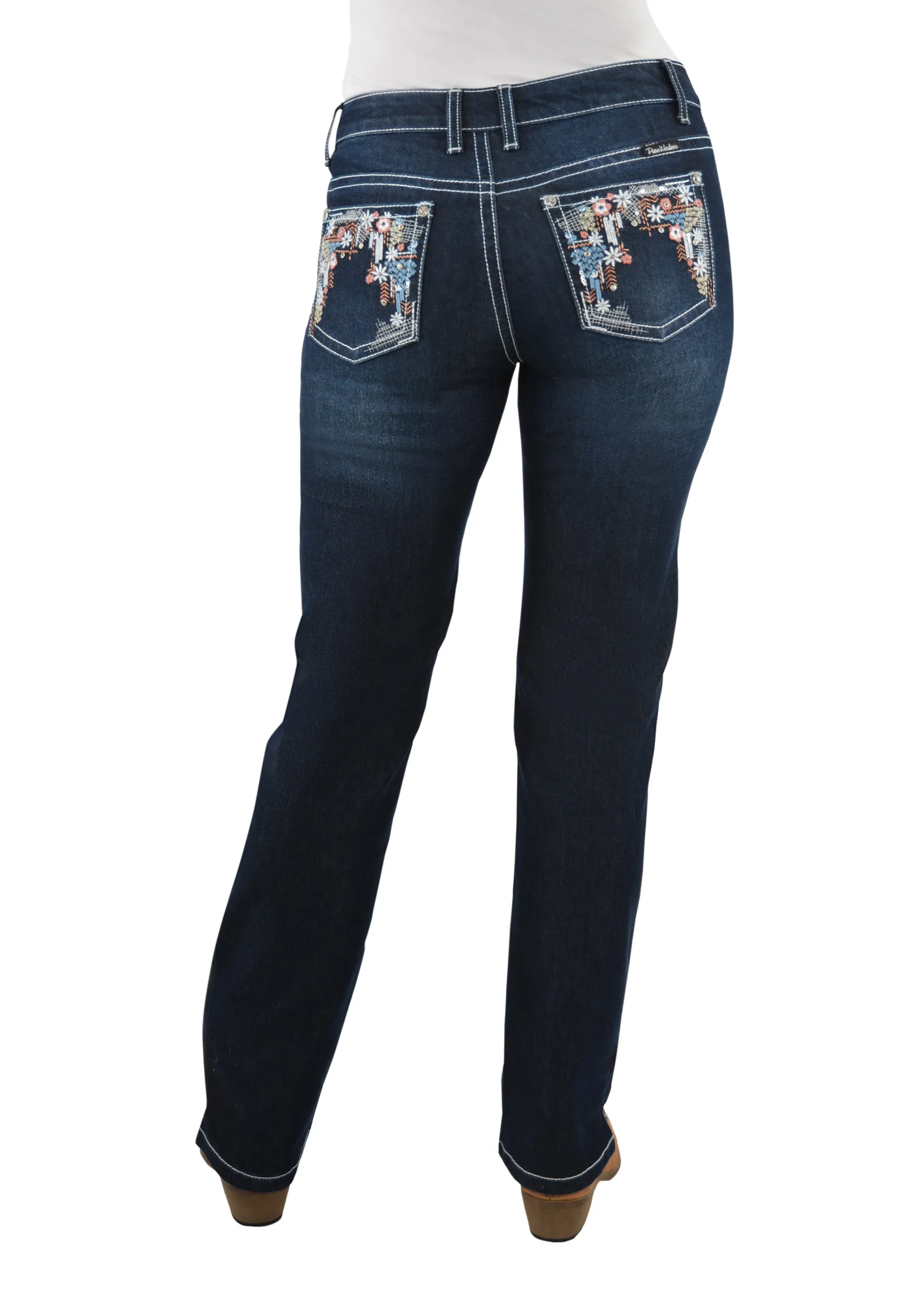 Pure Western Womens Anjelica Straight Leg Jean 32" Leg